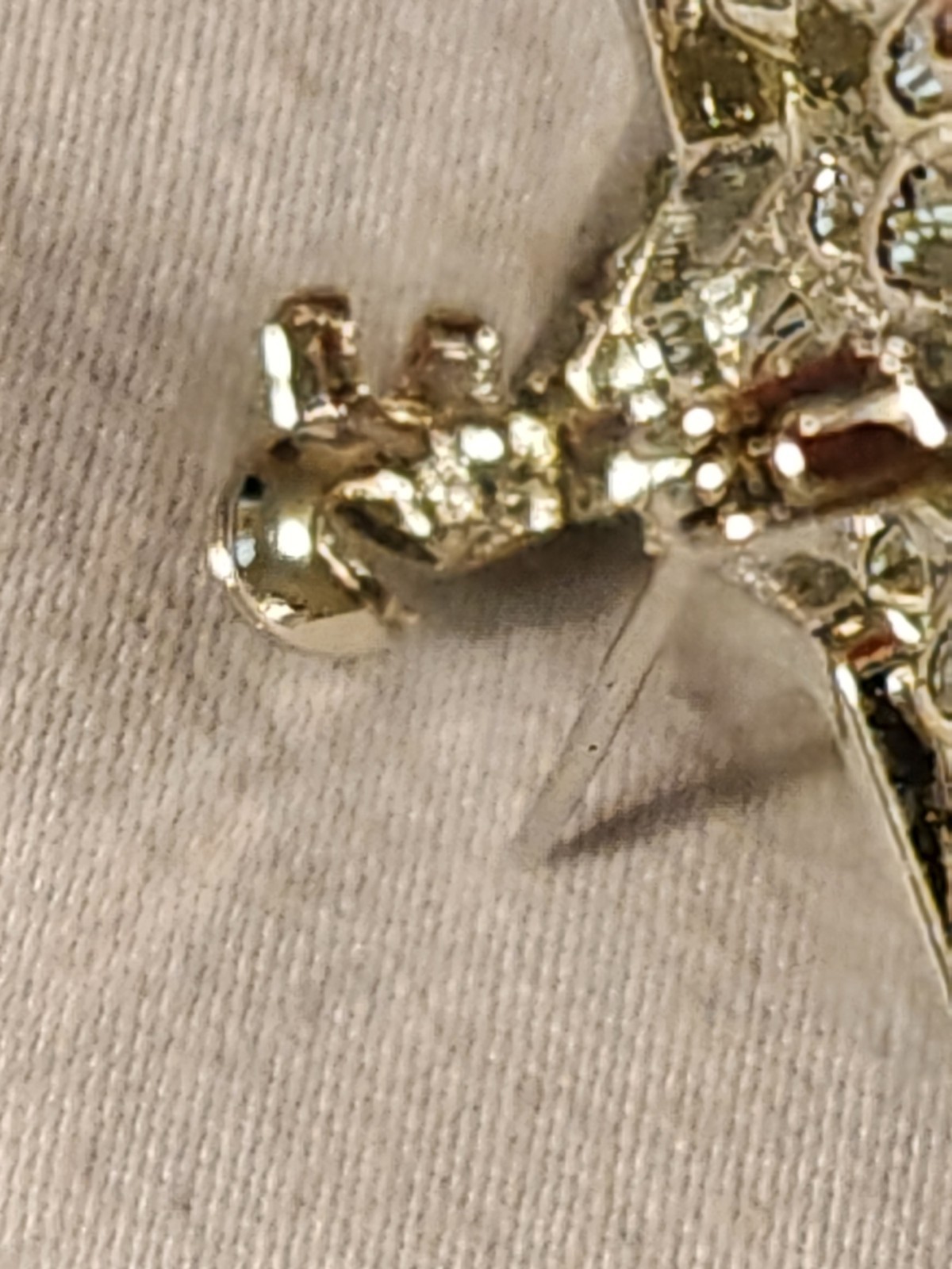 Rare Style New Thierry Mugler Star PIN Brooch Silver w/ Blue & White Crystals