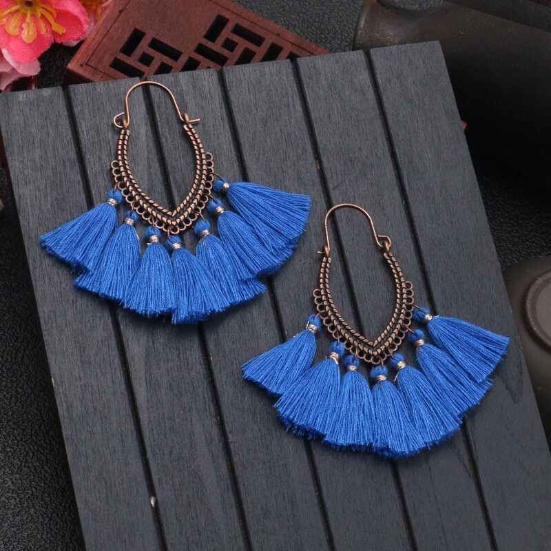 Fashion Bohemian Tassel Earrings Long Drop Dangle Women