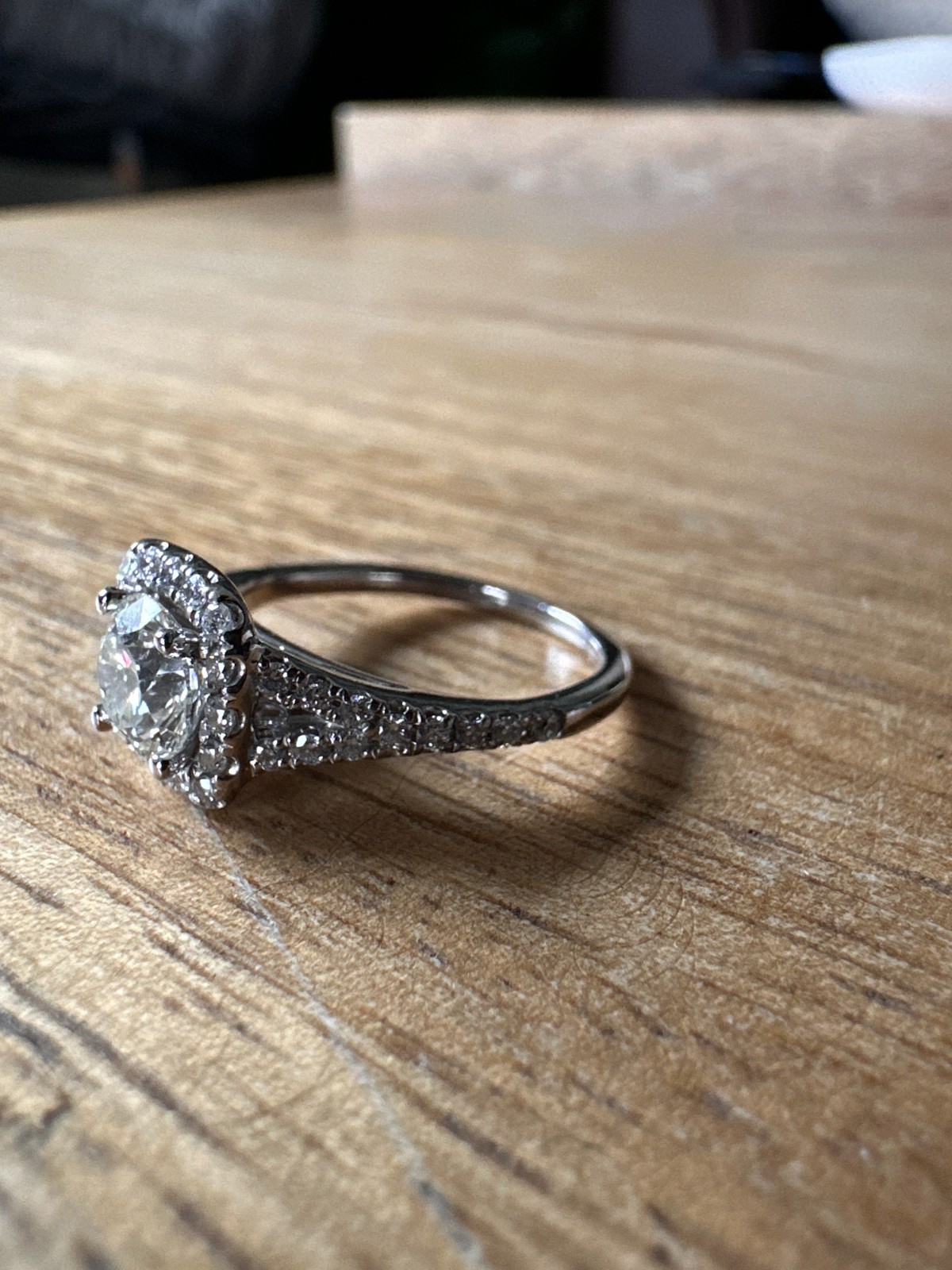 GIA 0.80 ct Round Brilliant Diamond Engagement Ring Platinum I SI2 1.13 TCW