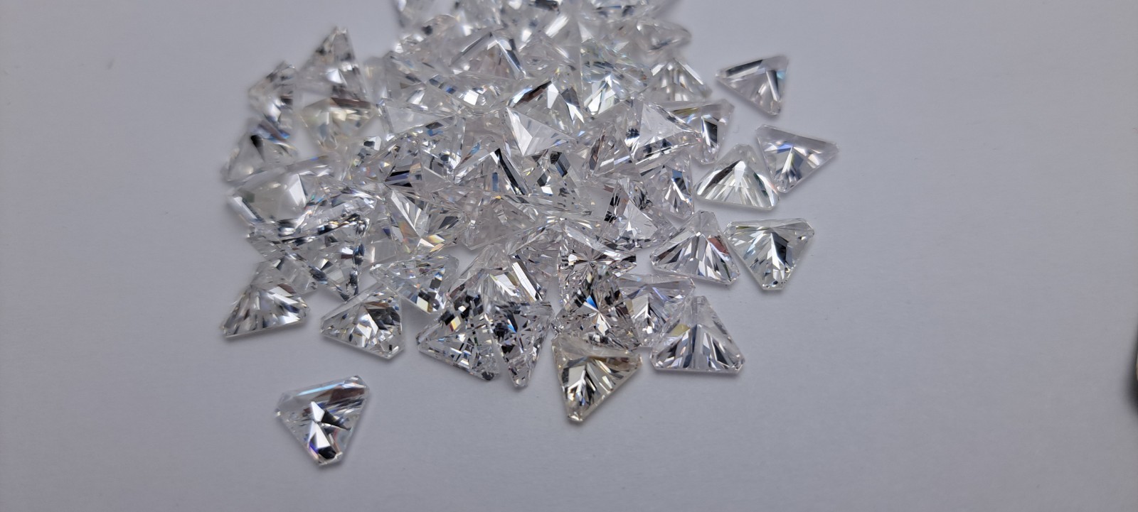 10 Pieces 7mm Trillion Triangle Cut CZ Stones Cubic Zirconia