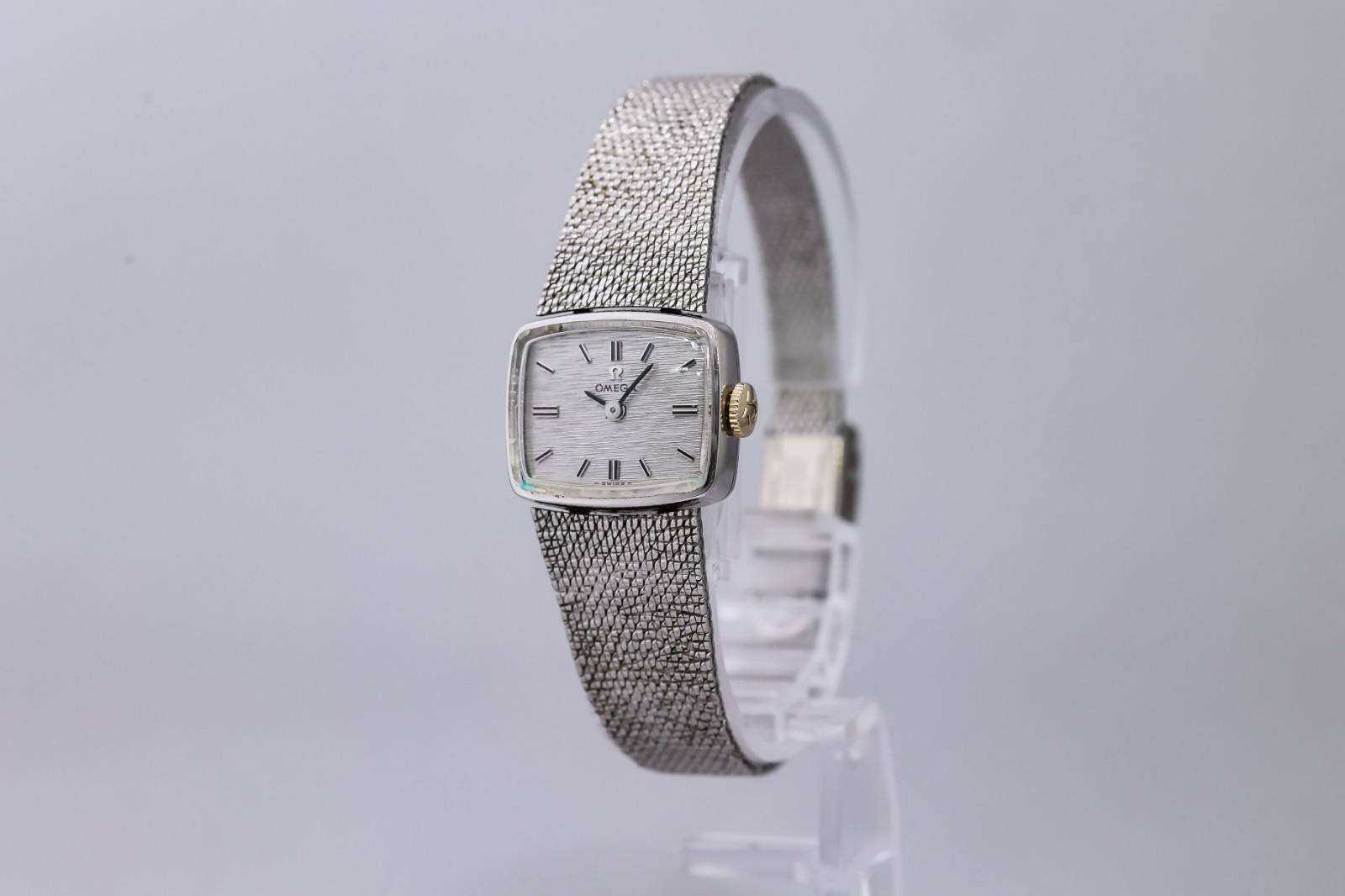 14K GF *Vintage 1971* OMEGA De Ville Cal.485 Manual Winding Linen 17J 20mm Women