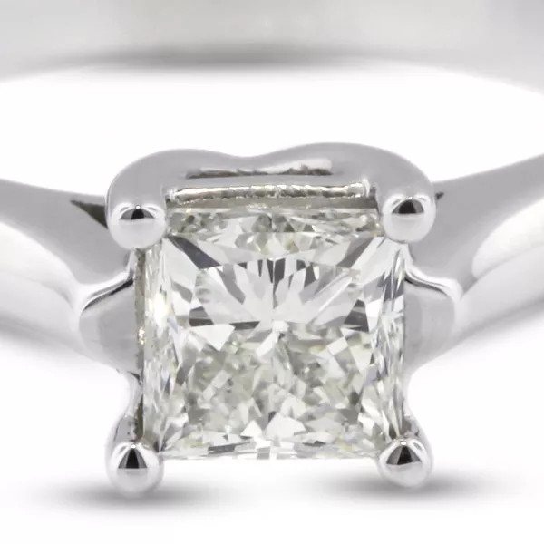 Solitaire Engagement Ring 14K Gold 3.05 Carat Princess Lab-Grown Diamond G VS1