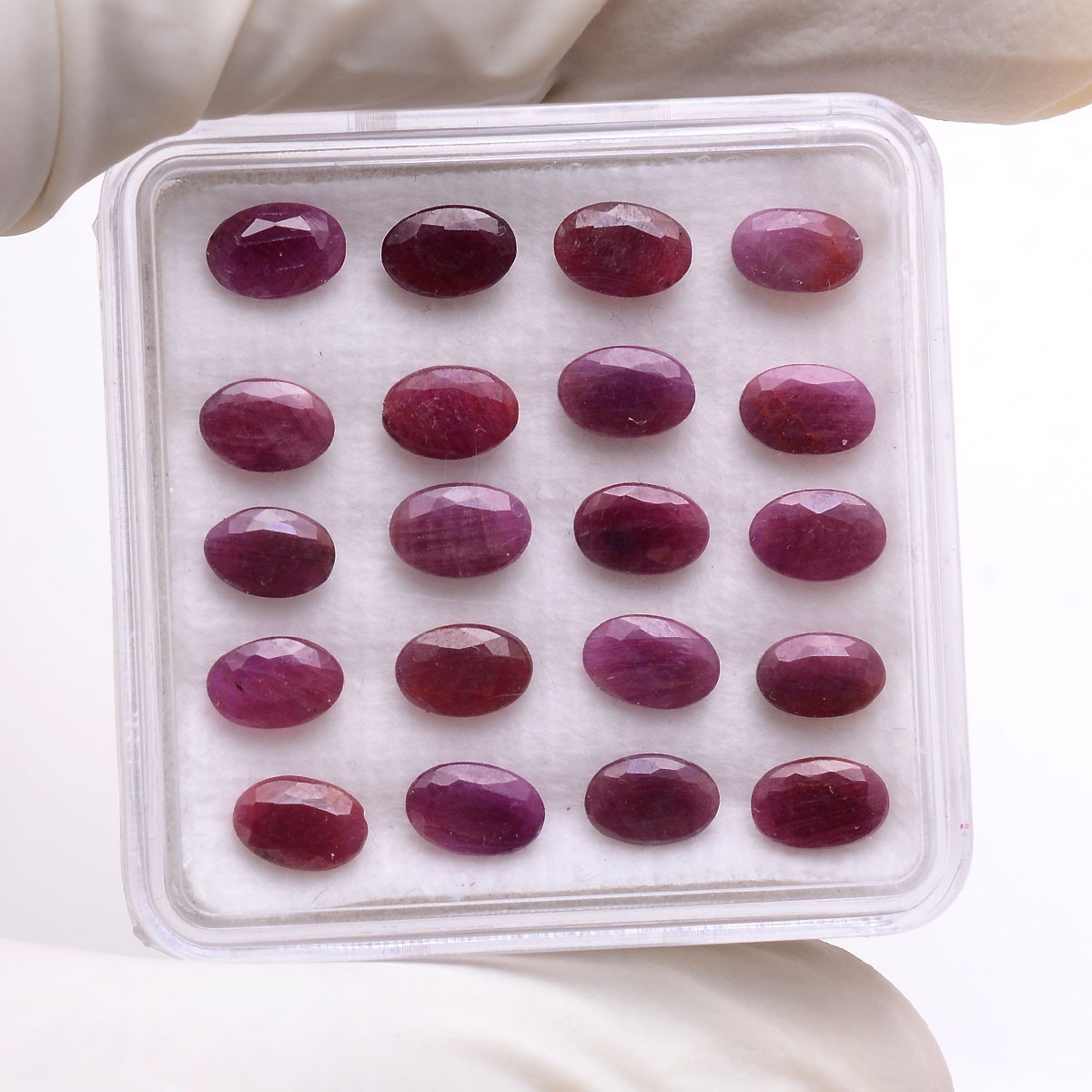Set 21 Pcs Natural African Ruby Untreated 6mmx4mm Oval Cut Stunning Gemstone Lot