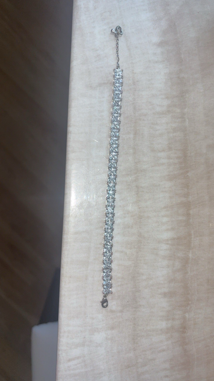 CZ tennis bracelet, Lobster, Adjustable