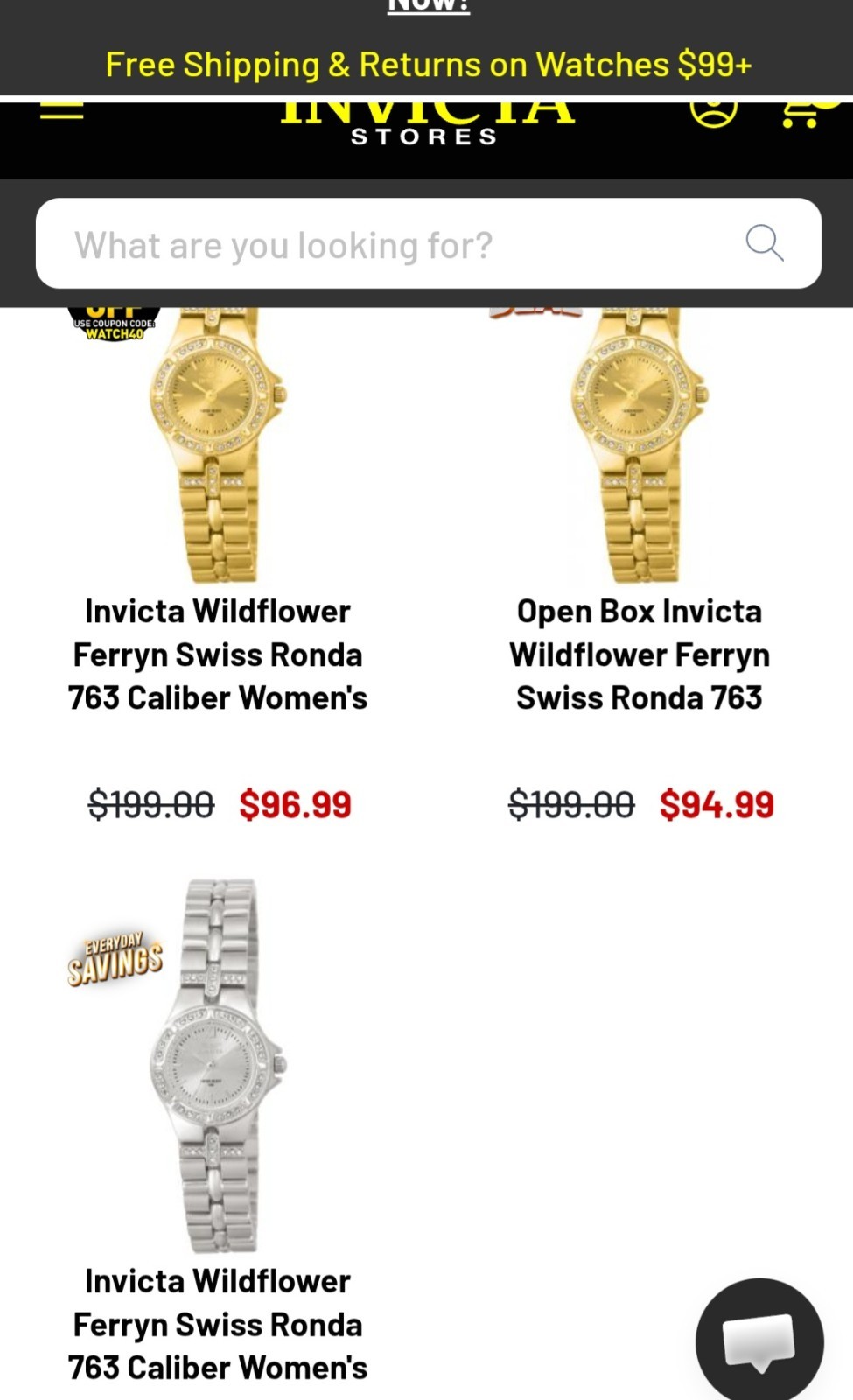 Invicta Wildflower Swiss Ronda 763 Caliber Women’s Watch 21.5mm 0132 Silver New!