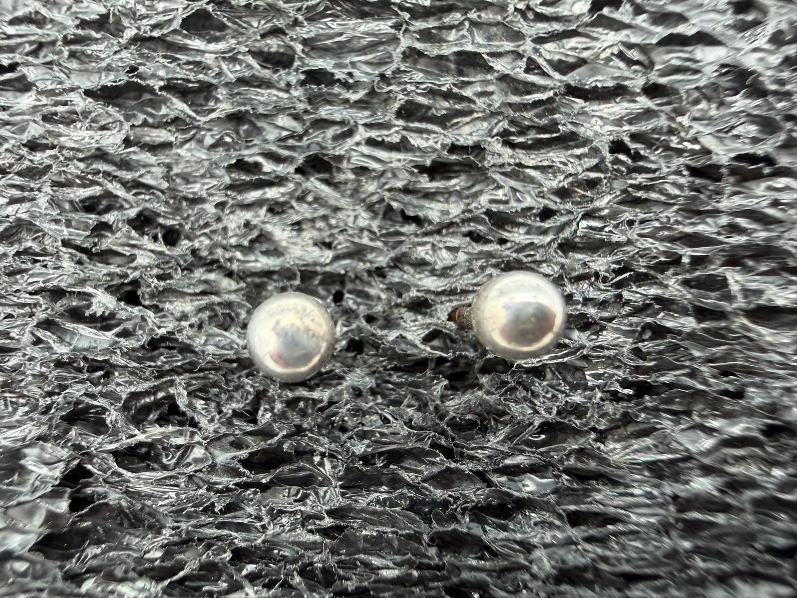 0.27g Vintage Sterling Silver 925 Small Round Stud Earrings Classic Minimalist M
