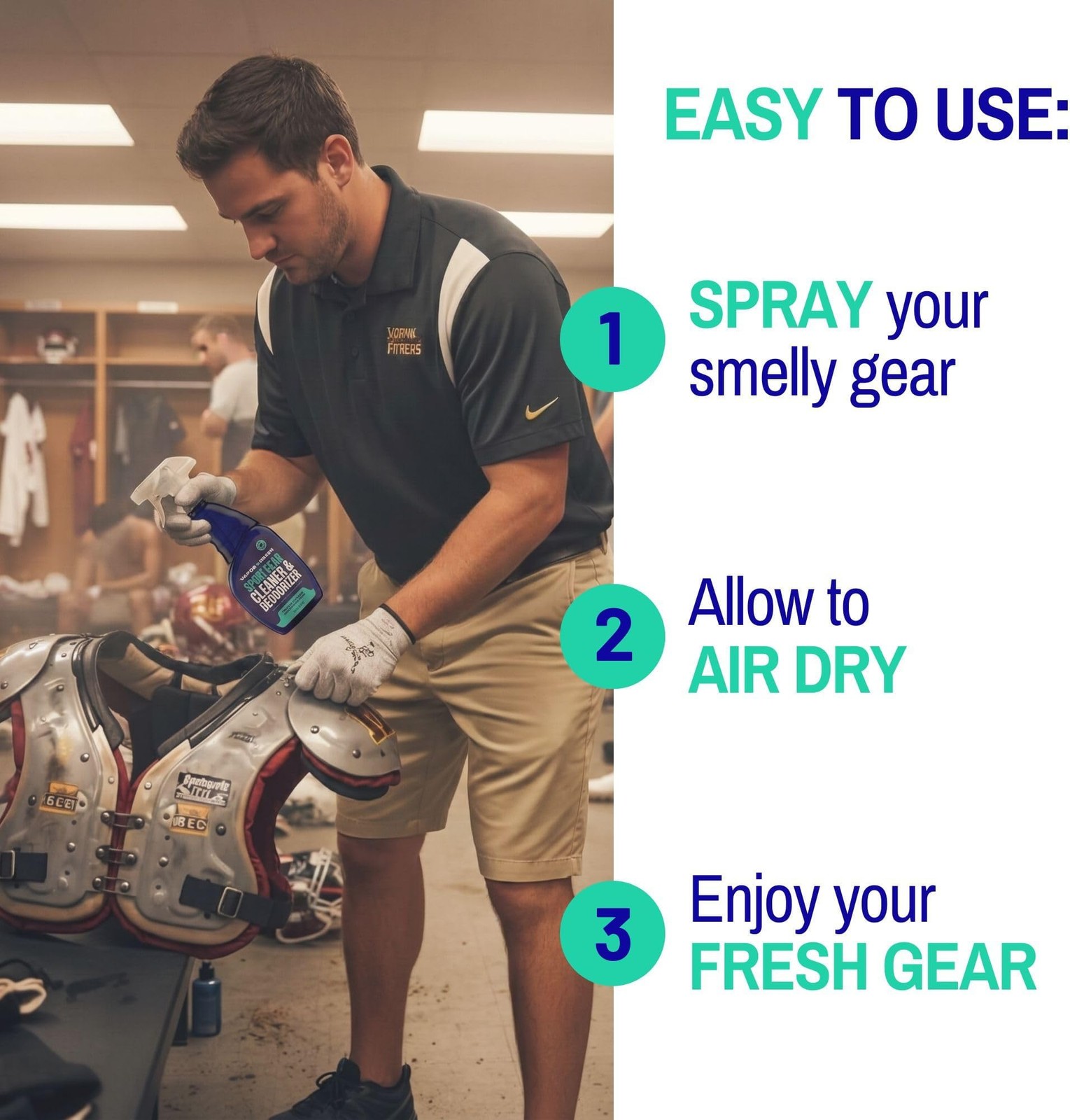 Vapor Fresh Sports Cleaner and Deodorizer – For Boxing Gloves, Sports Pads, H…