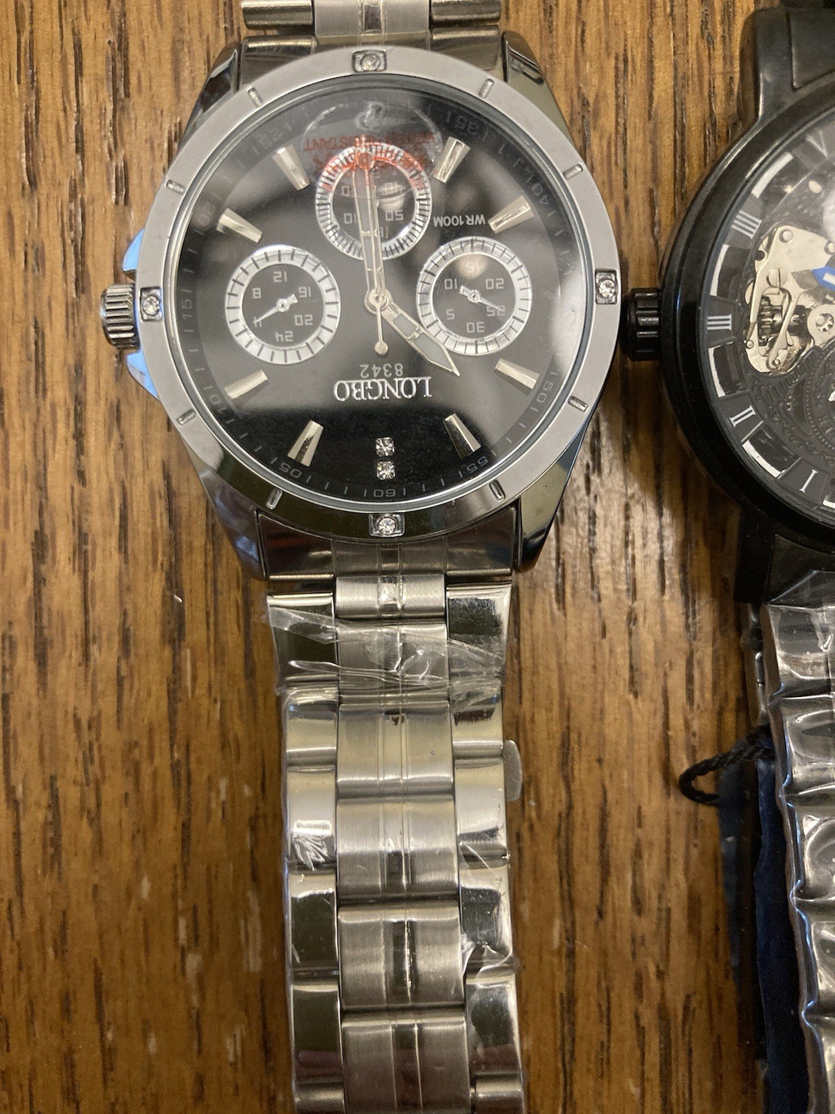 Lot of 4 Men’s Watches Skeleton Mechanical Wind Up Longbo Prema Parts Repair