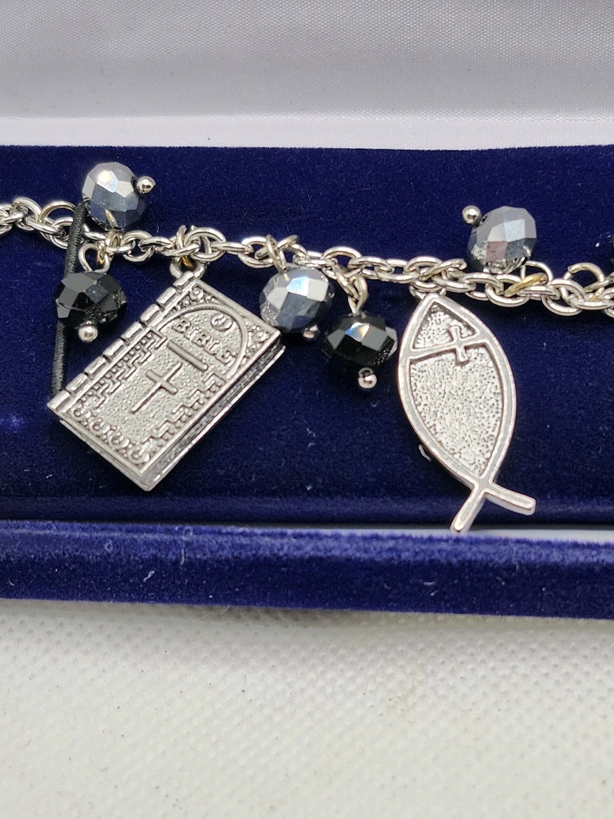 NIB Roman Inc Bracelet Christian Charm Fish Cross Bible Angel Wing 2014