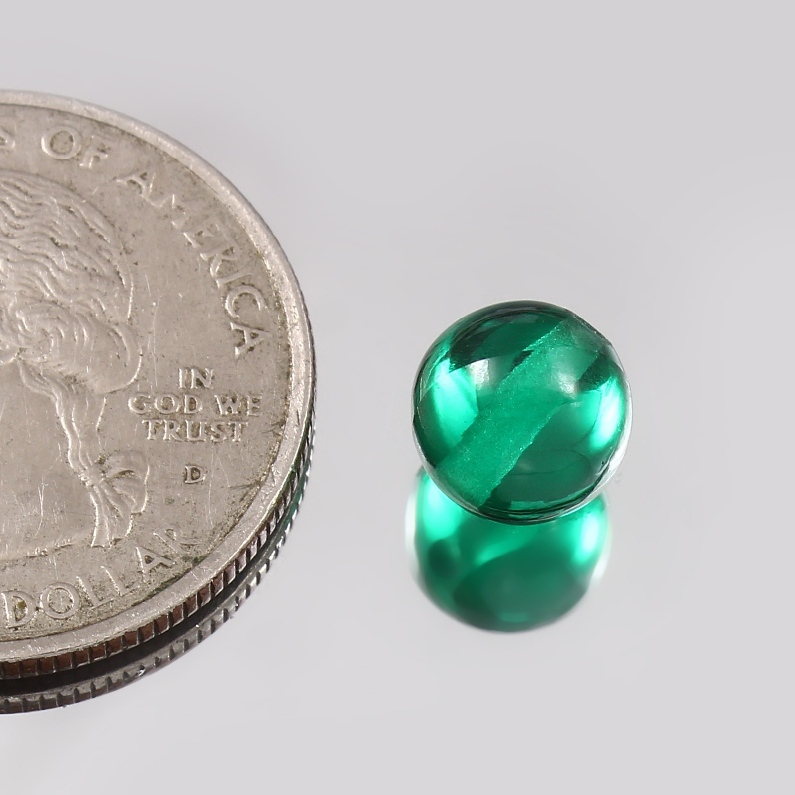 AAA Lab Created Green Nanocrystal Round Emerald Ball Gemstone 6-15mm,1pcs