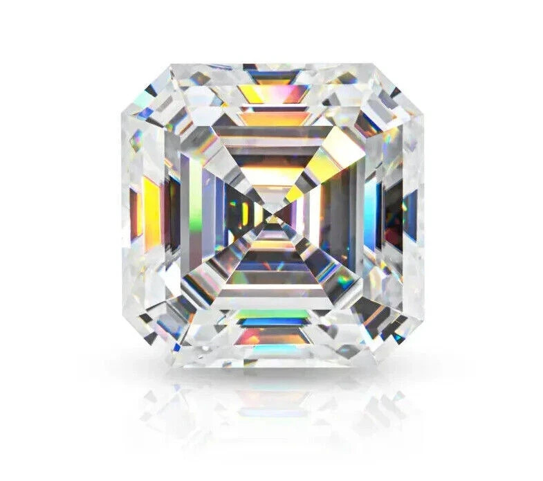GRA Certified Loose Moissanite Asscher Stones D VVS1 All Sizes