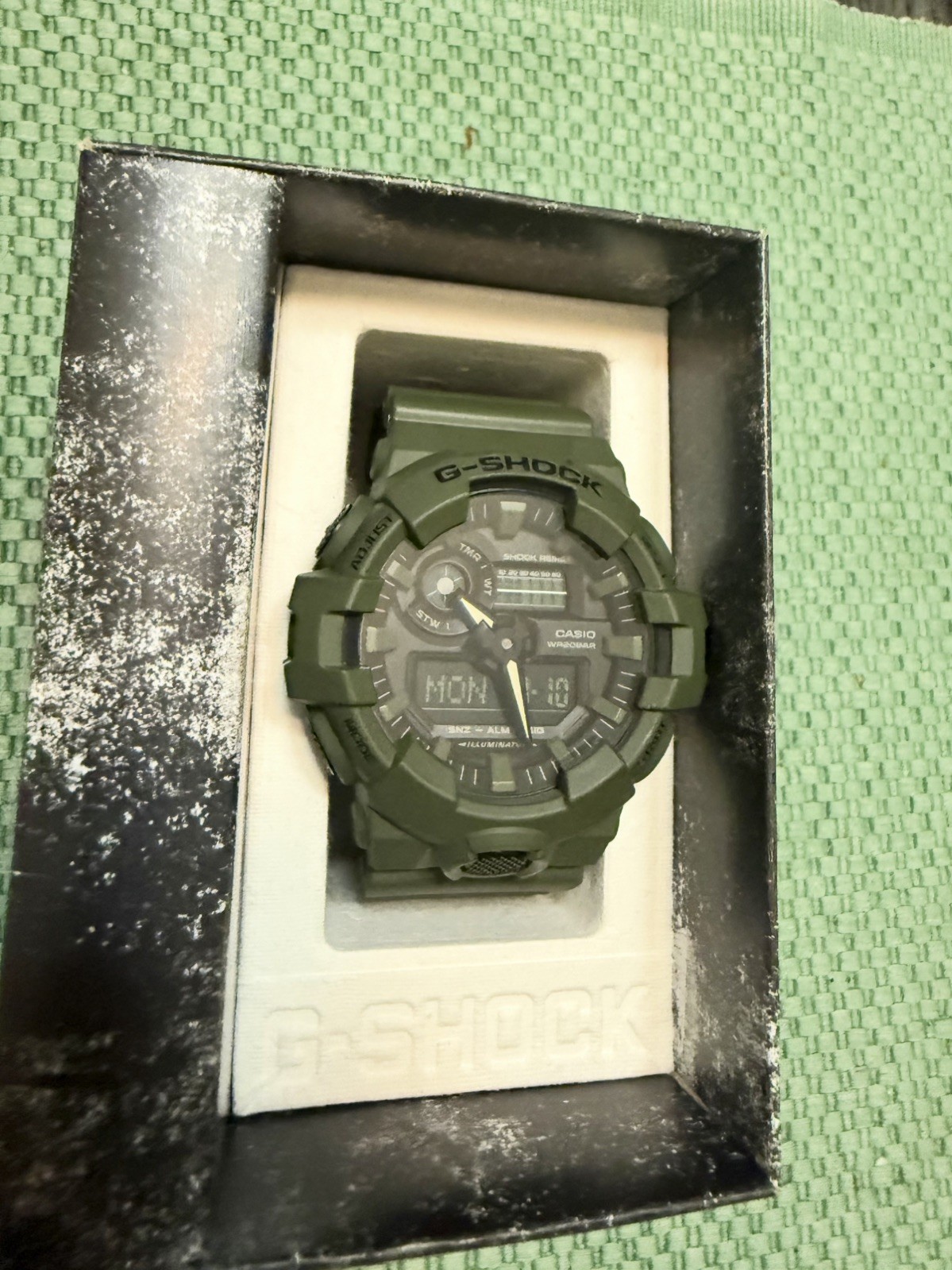 Casio G-Shock Olive Green Utility Ana Digi World Time Watch GA-700UC-3A