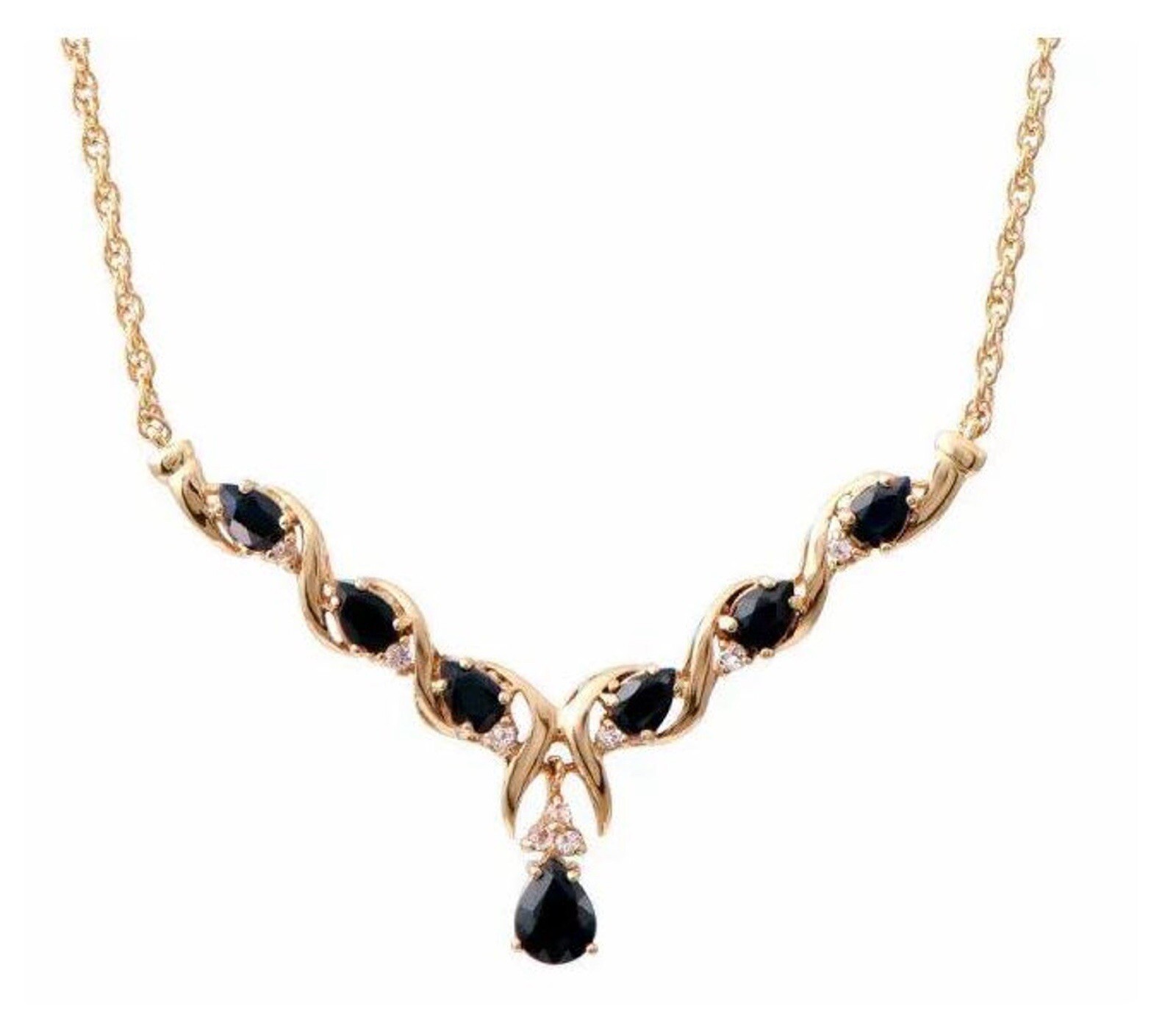 Women’s 7.69 CTW Sapphire & Diamond Fine Necklace MRSP$1,600