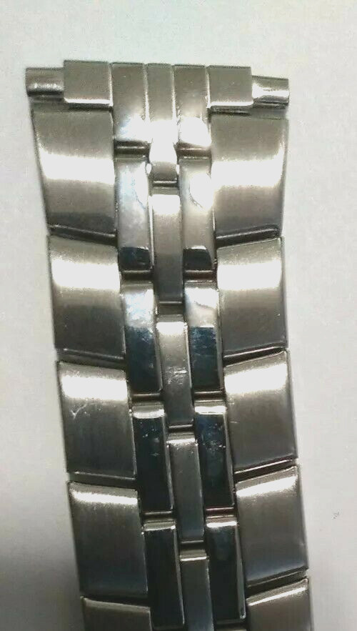 16-22mm Silver Tone Stainless Steel Security Clasp Bracelet Link Watch Band