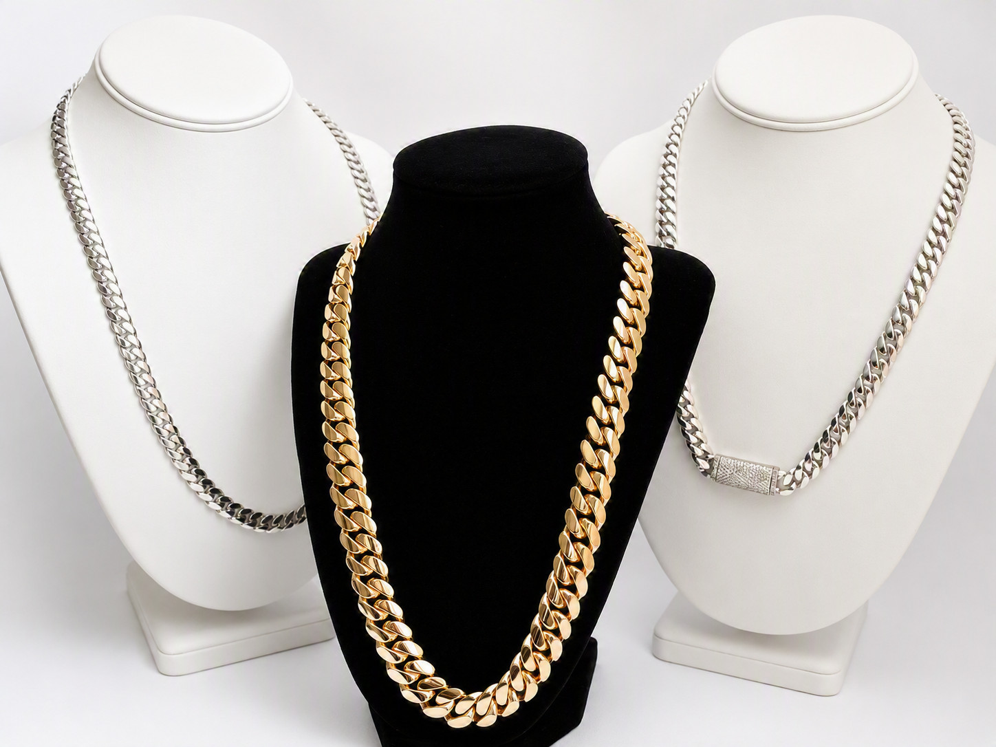 Heavy 77g Solid .999 Silver Miami Cuban Link Chain 10mm 20in Box Clasp