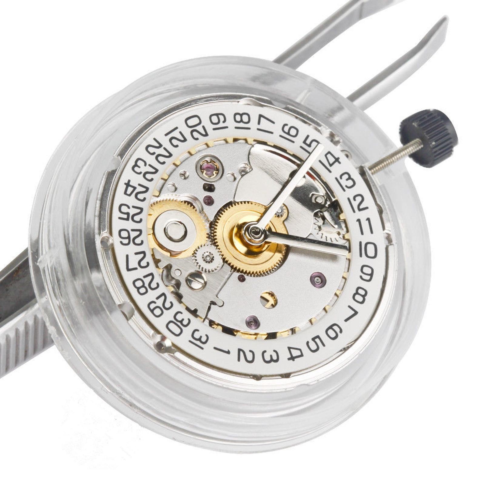White Retro Clone 25 Jewels Automatic Watch Movement For ETA 2824 2824-2 D