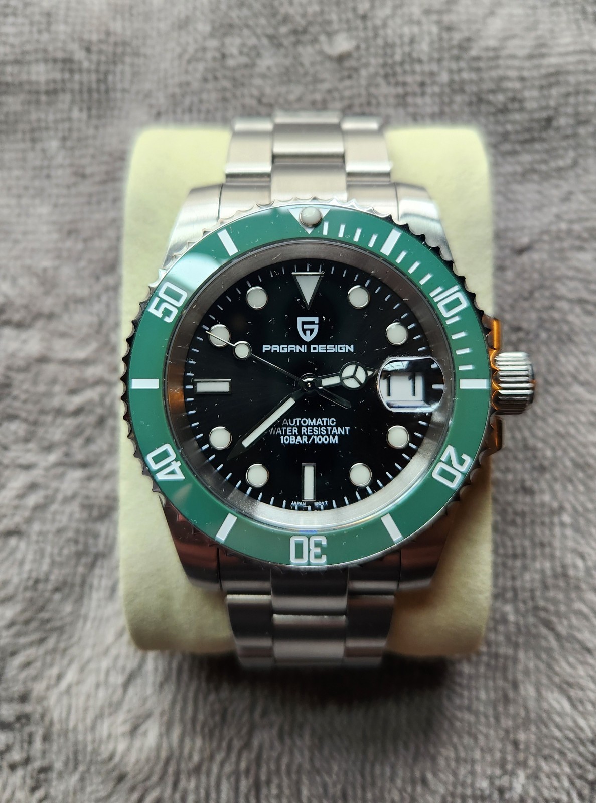PAGANI DESIGN PD-1661 Green/Black 40mm Automatic Watch Starbucks