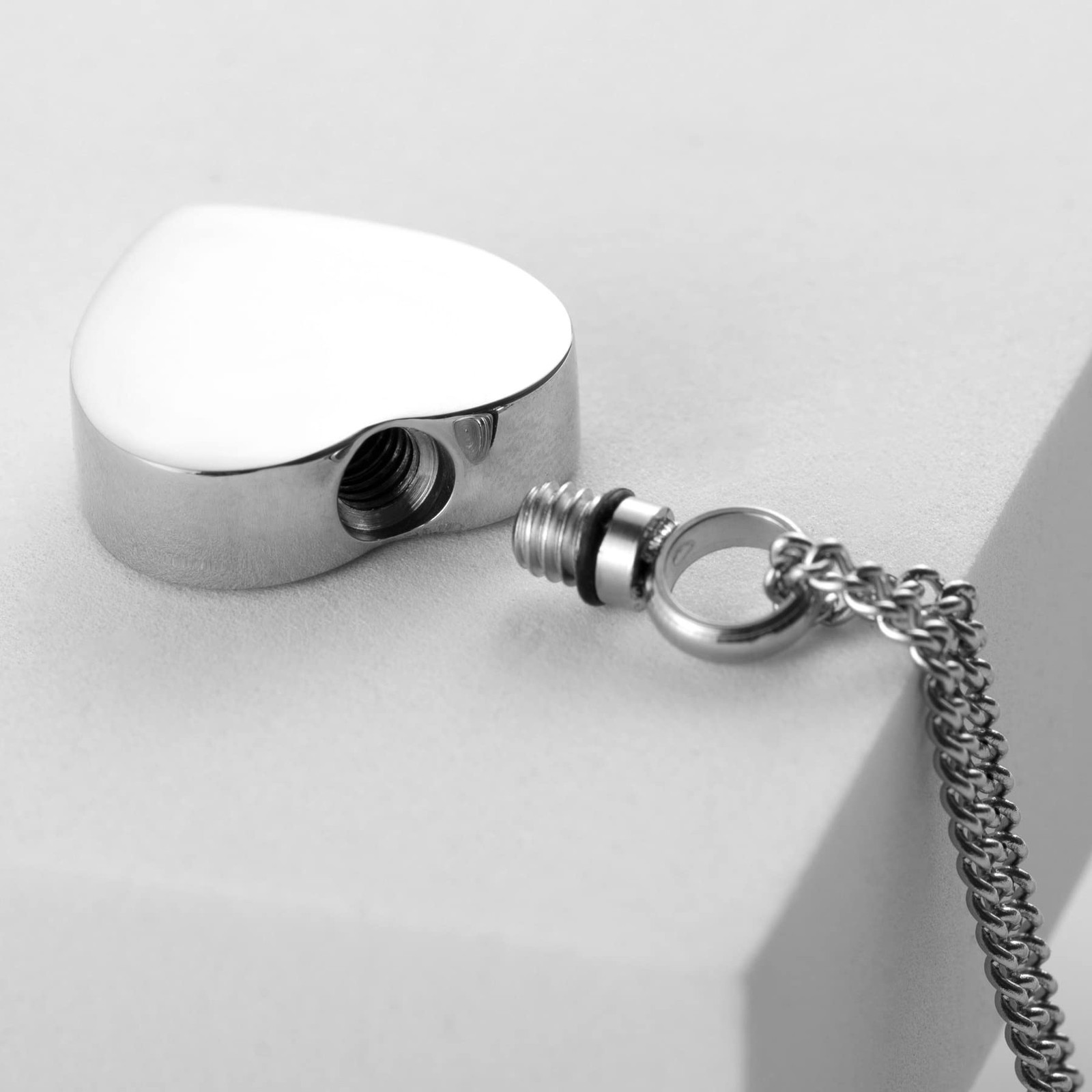 3 Pack Urn Necklace for Ashes Memorial Cremation Jewelry Ashes, Heart Silver …