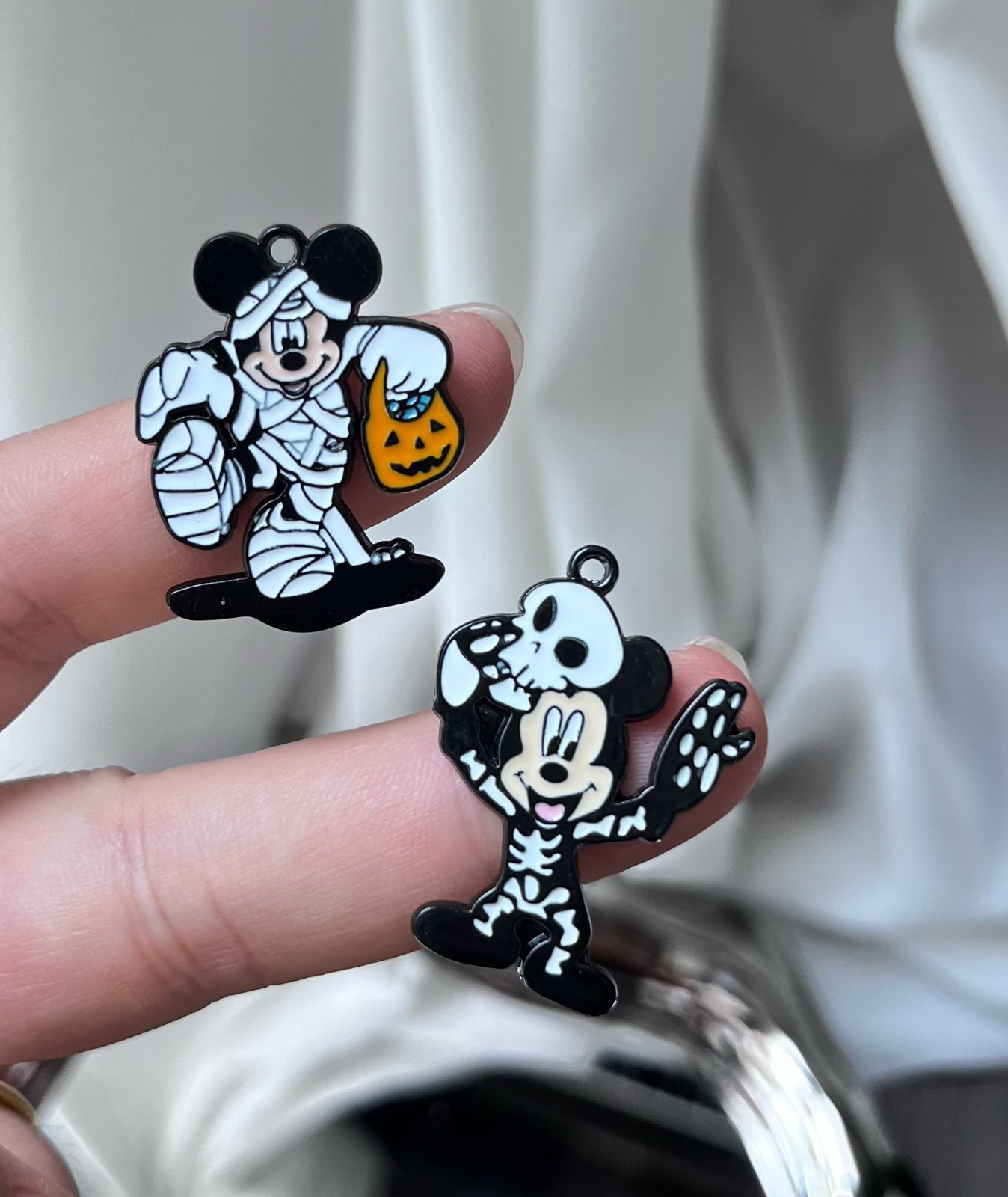 40Pcs mickey mix Halloween Charm bracelet necklace Pendants DIY Jewelry Making