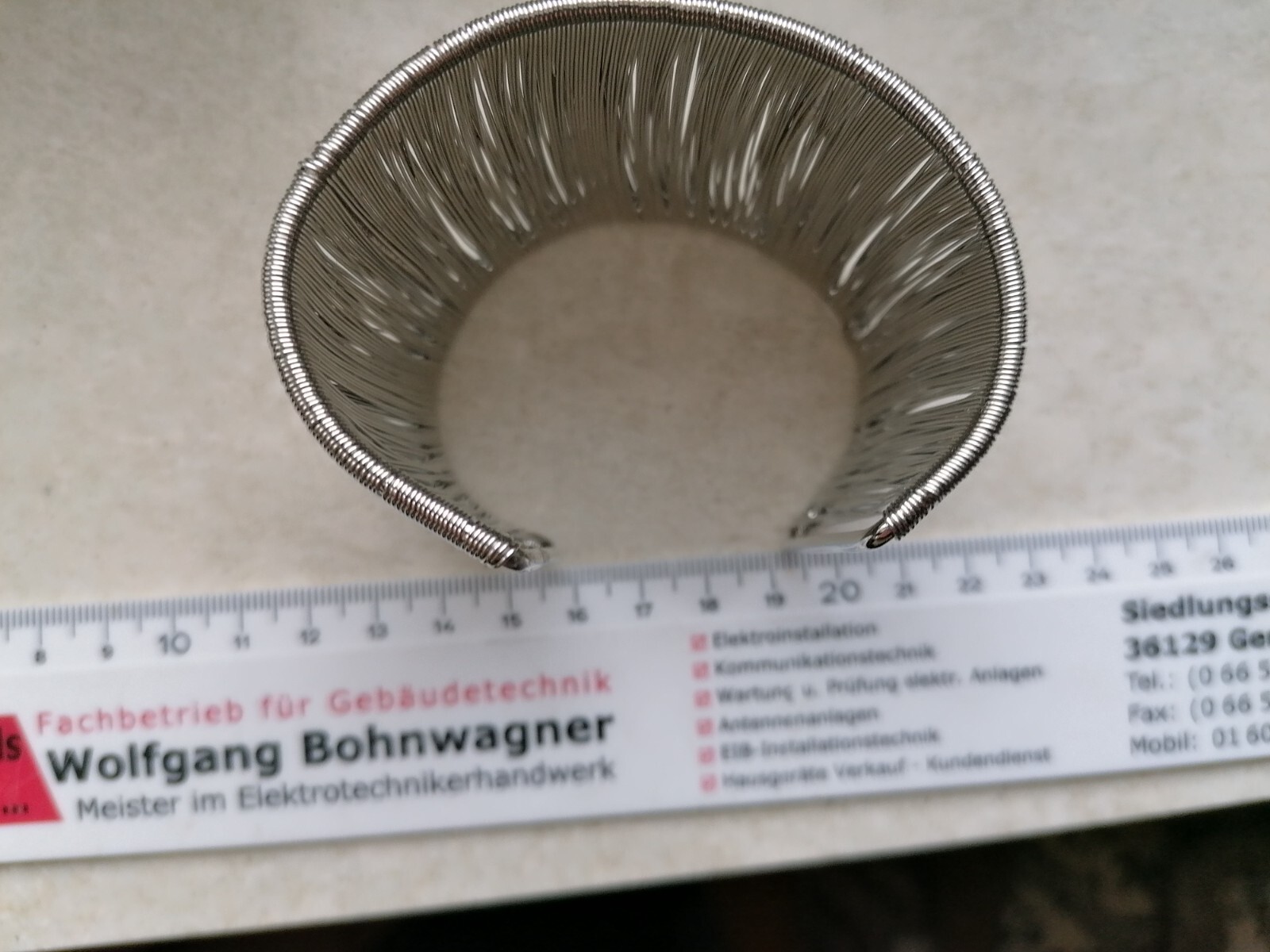 Breite Armspange Modeschmuck Draht