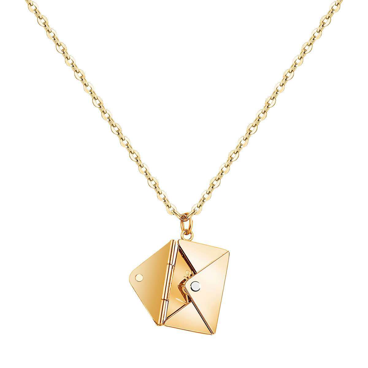 Love You Letter Envelope Pendant Necklace for Women Lover with Luxury Gift Box