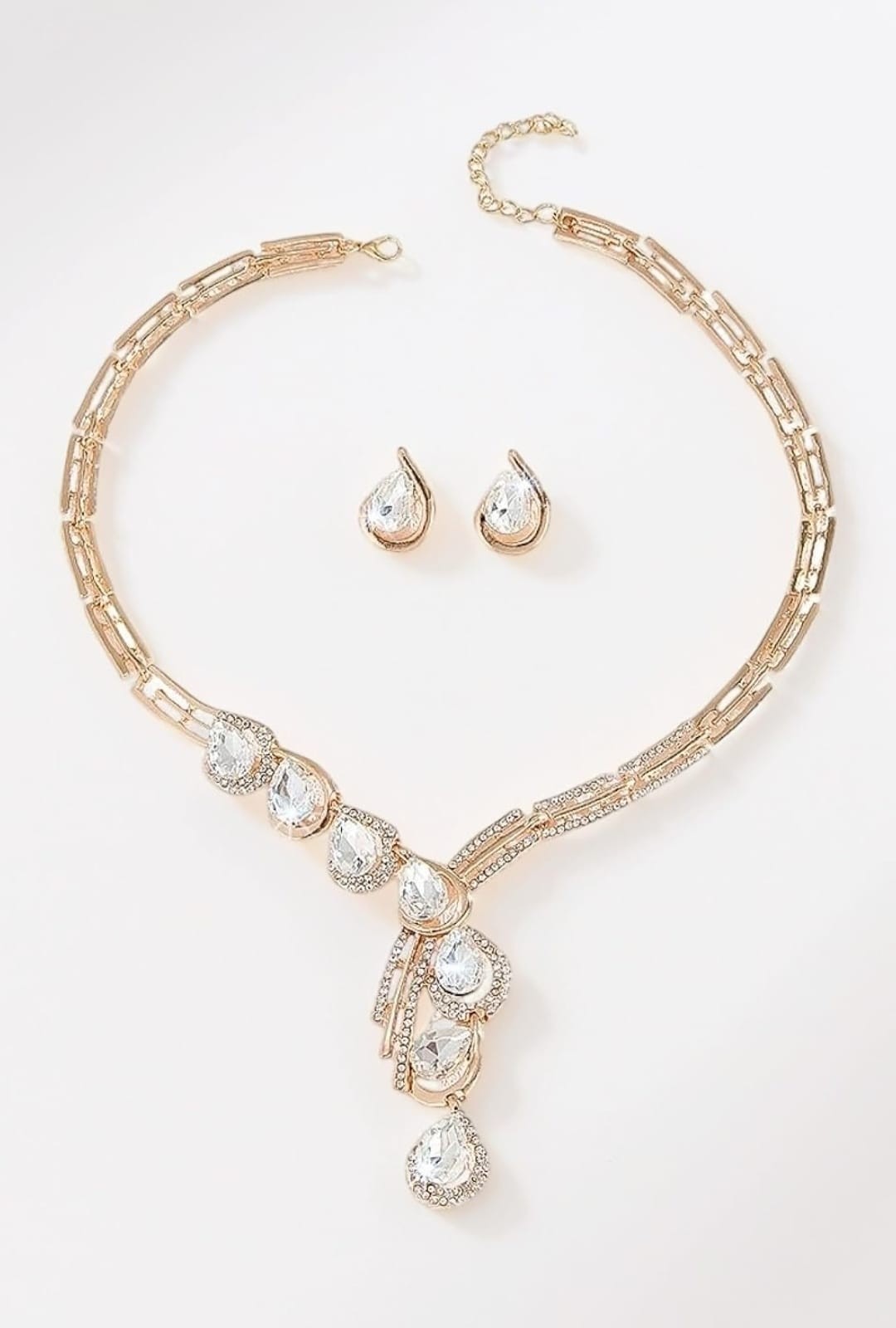 Indian bollywood gold plated necklace jewellery set for women and girls