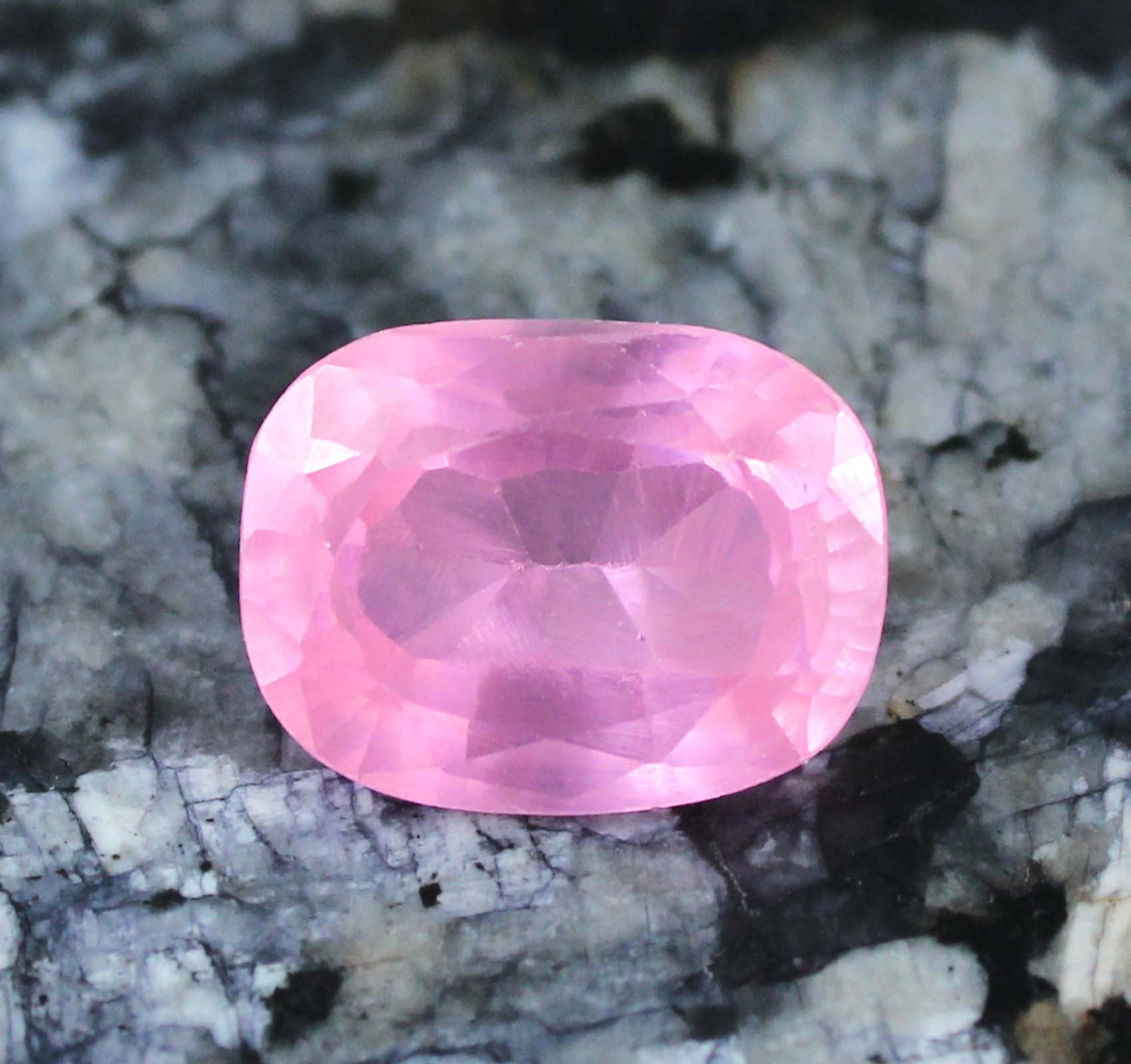Srilankan Natural Pink Spinel 10.45 Ct/12 mm Cushion Gemstone Certified T36524