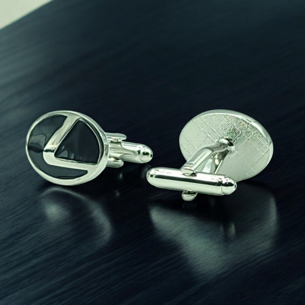 Car Cufflinks Lexus Theme – Tono Silver & Black