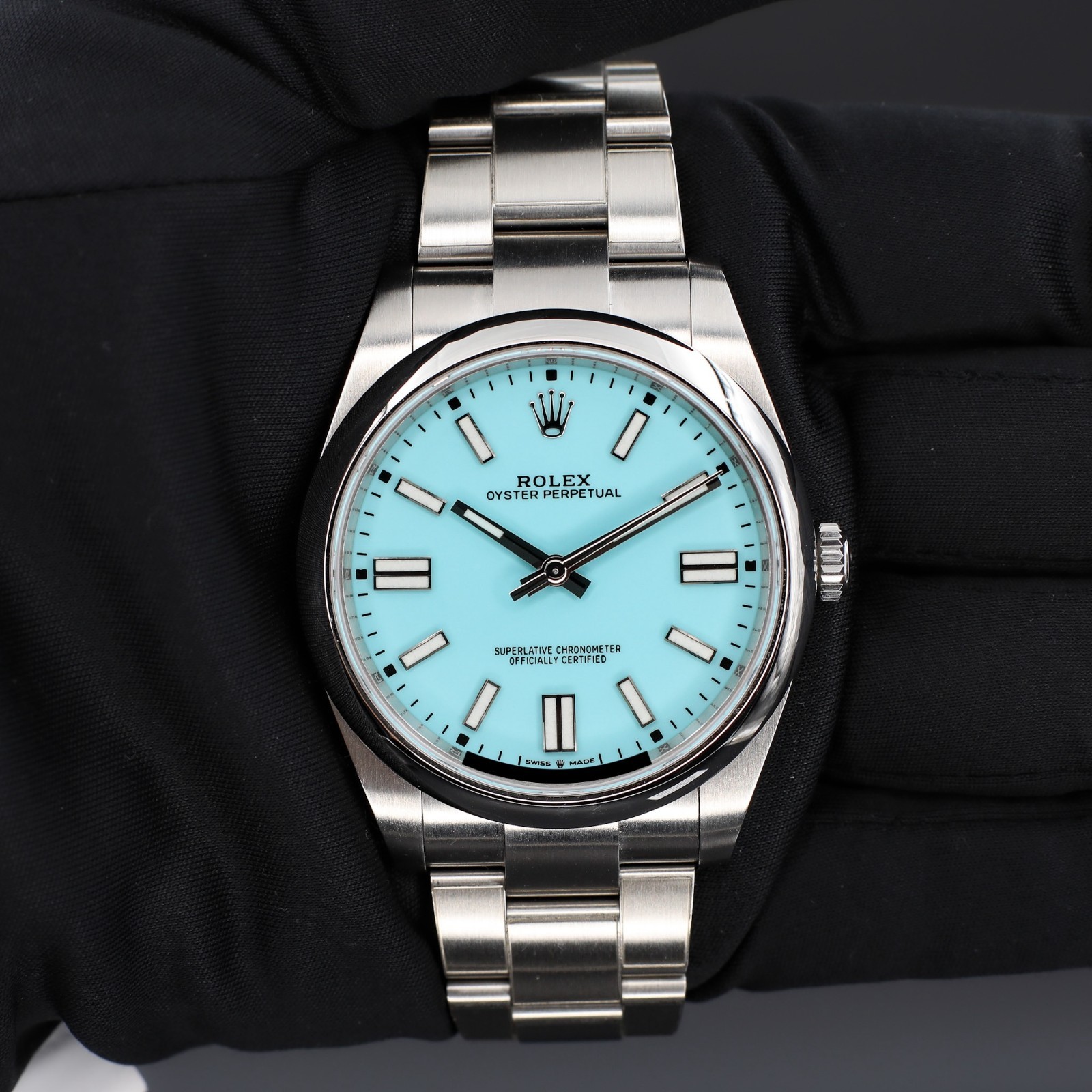 Rolex Oyster Perpetual 41 Tiffany Dial 2021 Complete – 124300