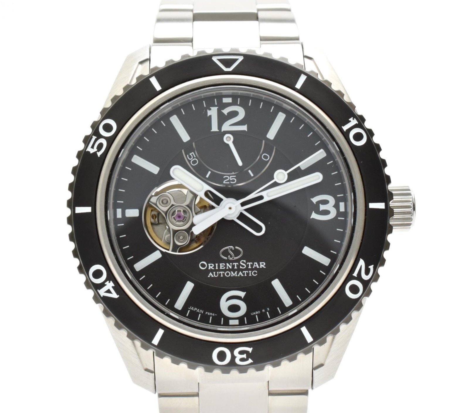 [Box,Paper] ORIENT STAR F6R4-UAB0 Black Dial Automatic Men’s Watch JAPAN