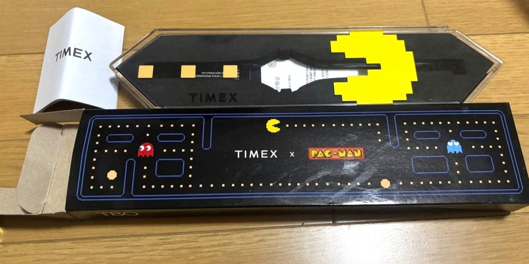 Timex T80 Pac-Man 40th Anniversary Gold Digital Watch Retro Limited Original Box