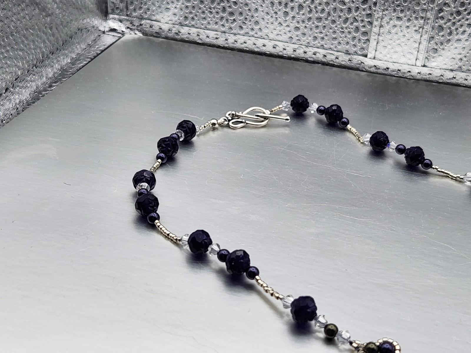 Handmade, One Of A Kind. Swarovski Crystal Beaded Necklace