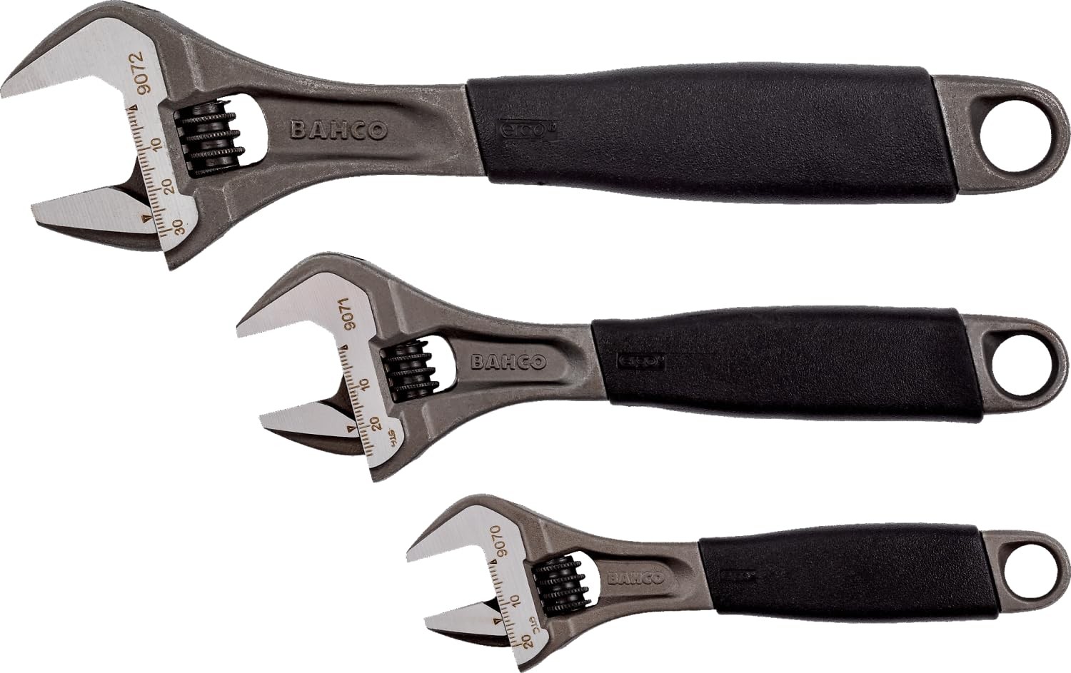 Bacho Alloy Steel Metric Adjustable Wrench Set (Pack of 3) Orange