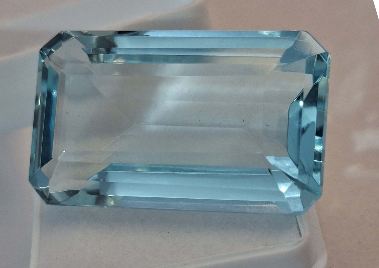 Aqua Blue Topaz Emerald Cut Natural 47-49 Ct Certified Loose Gemstone RK623
