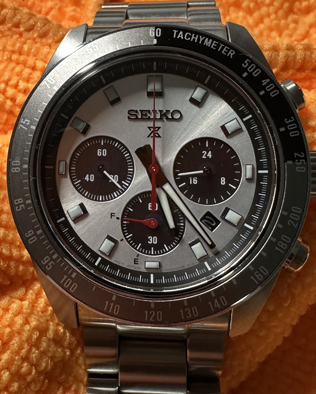 Seiko Prospex Speedtimer Solar White Dial Chronograph Men’s Watch SSC911