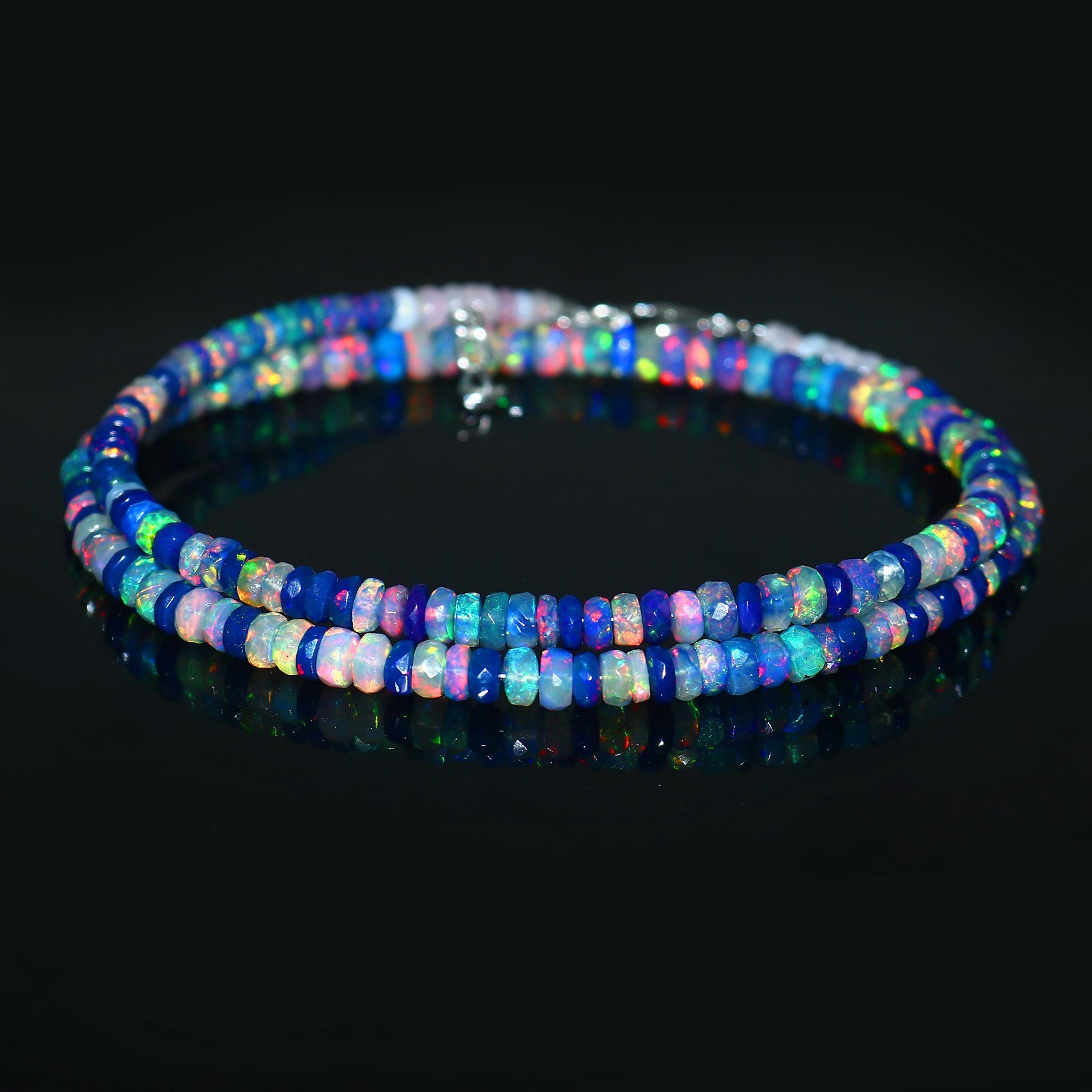 Natural opal beads Rondelle Opal beads multi Color Opal Necklace Gift For her