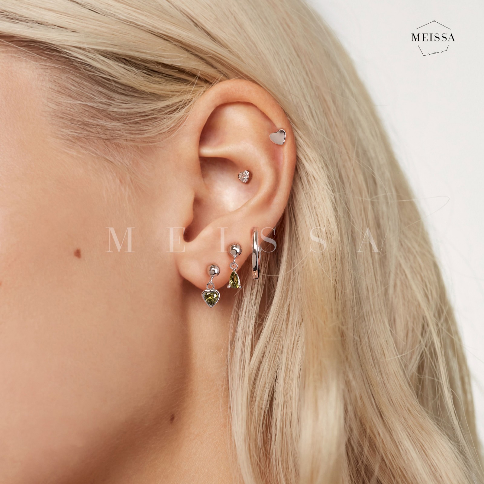 Meissa Birthstone Earrings for Women Girls Baby Screw Back Diamond Earrings Gift