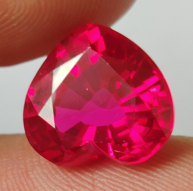 AA+++ Natural Flawless Burmese Red Ruby Heart Shape 12.60 Ct. Loose Gemstone