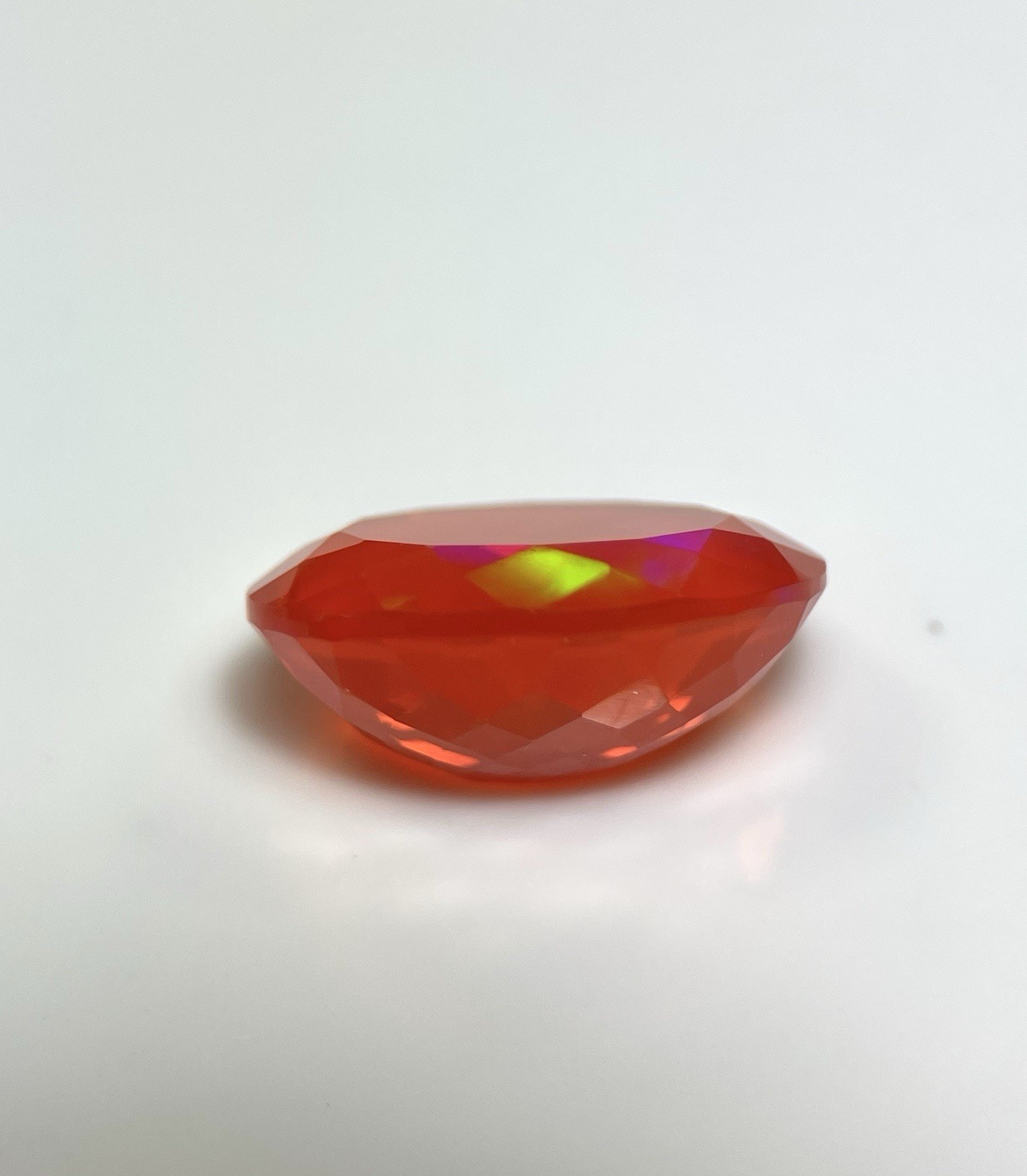Natural Ethiopian Fire Opal Oval Orange With Play Of Color 7.03ct.