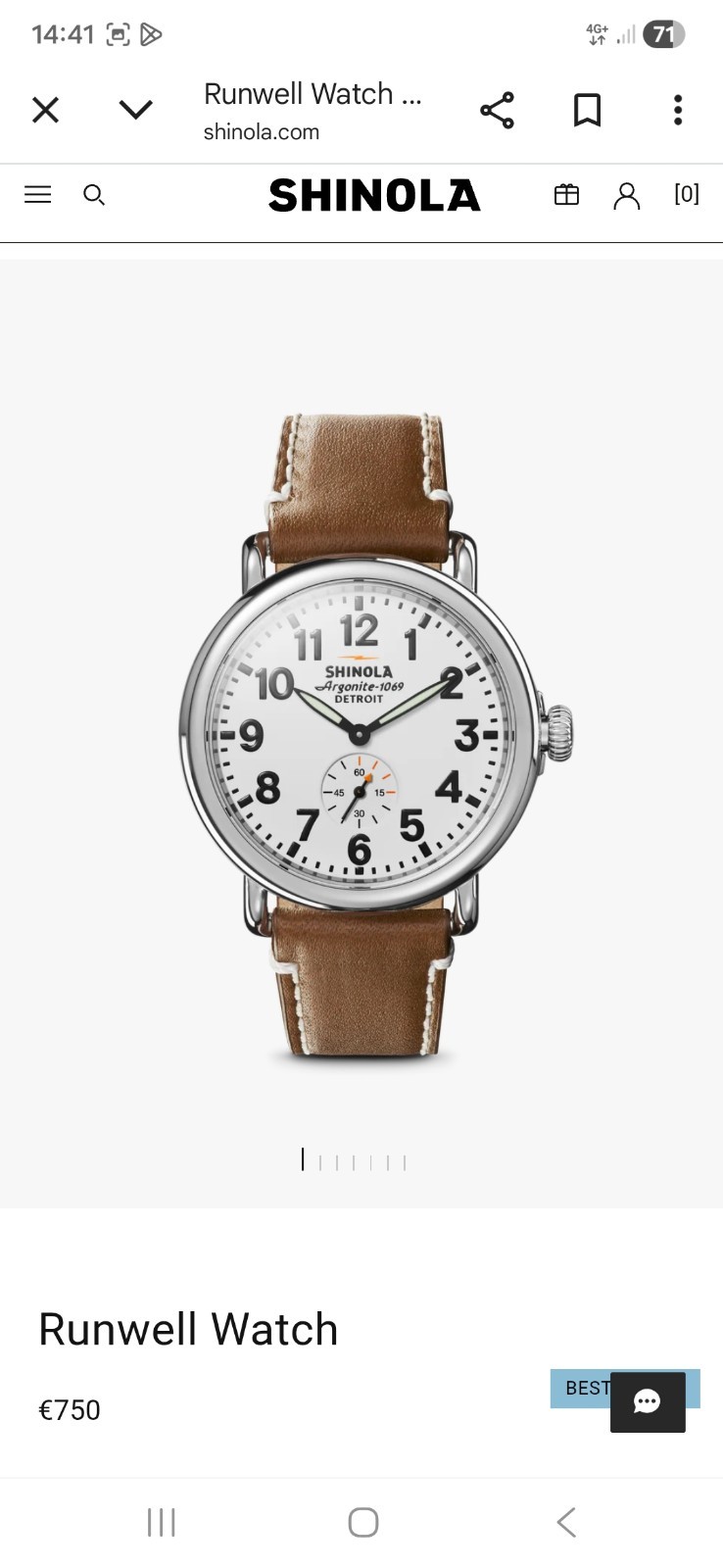 Shinola Argonite 1069 Men’s Watch