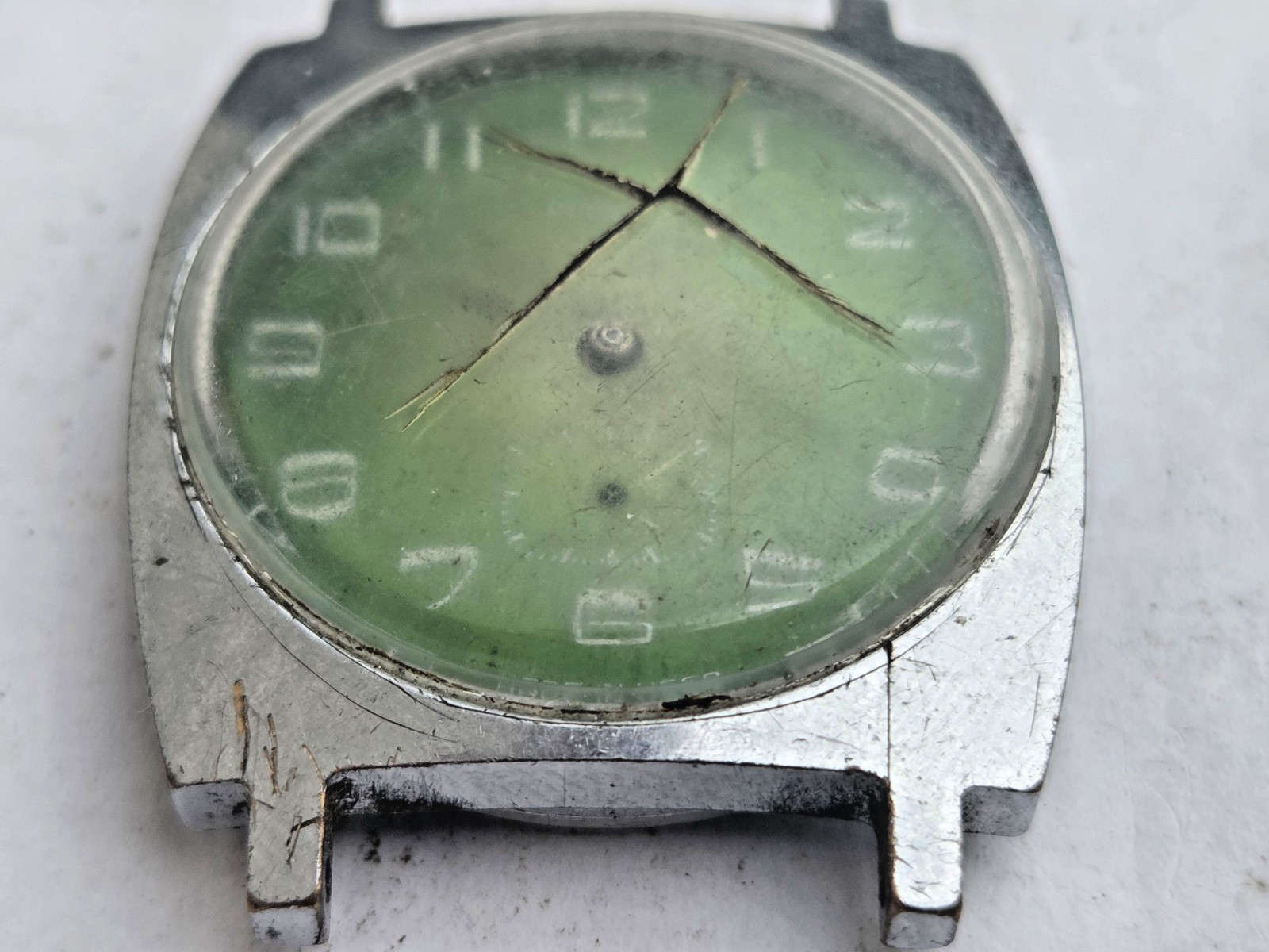 Russian Wristwatch Watch Pobeda , Victory . Not working for parts .