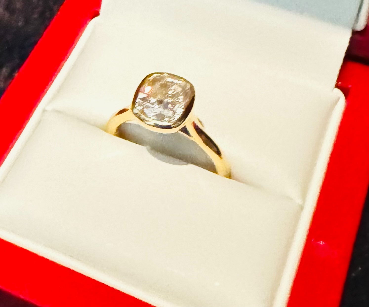 2.51ct GIA CERTIFIED 18K YELLOW GOLD ENGAGAGMENT RING – Size 6 🔥