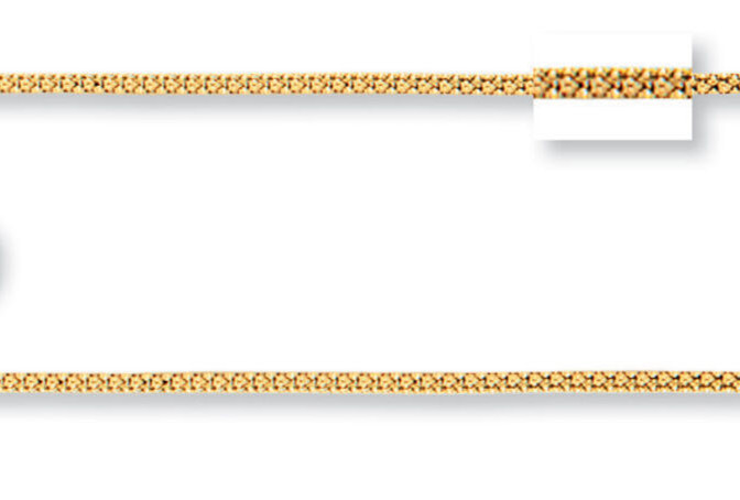 14kt Yellow Gold 20″ Popcorn Pendant Chain/Necklace 1.3 mm – 2.4gram