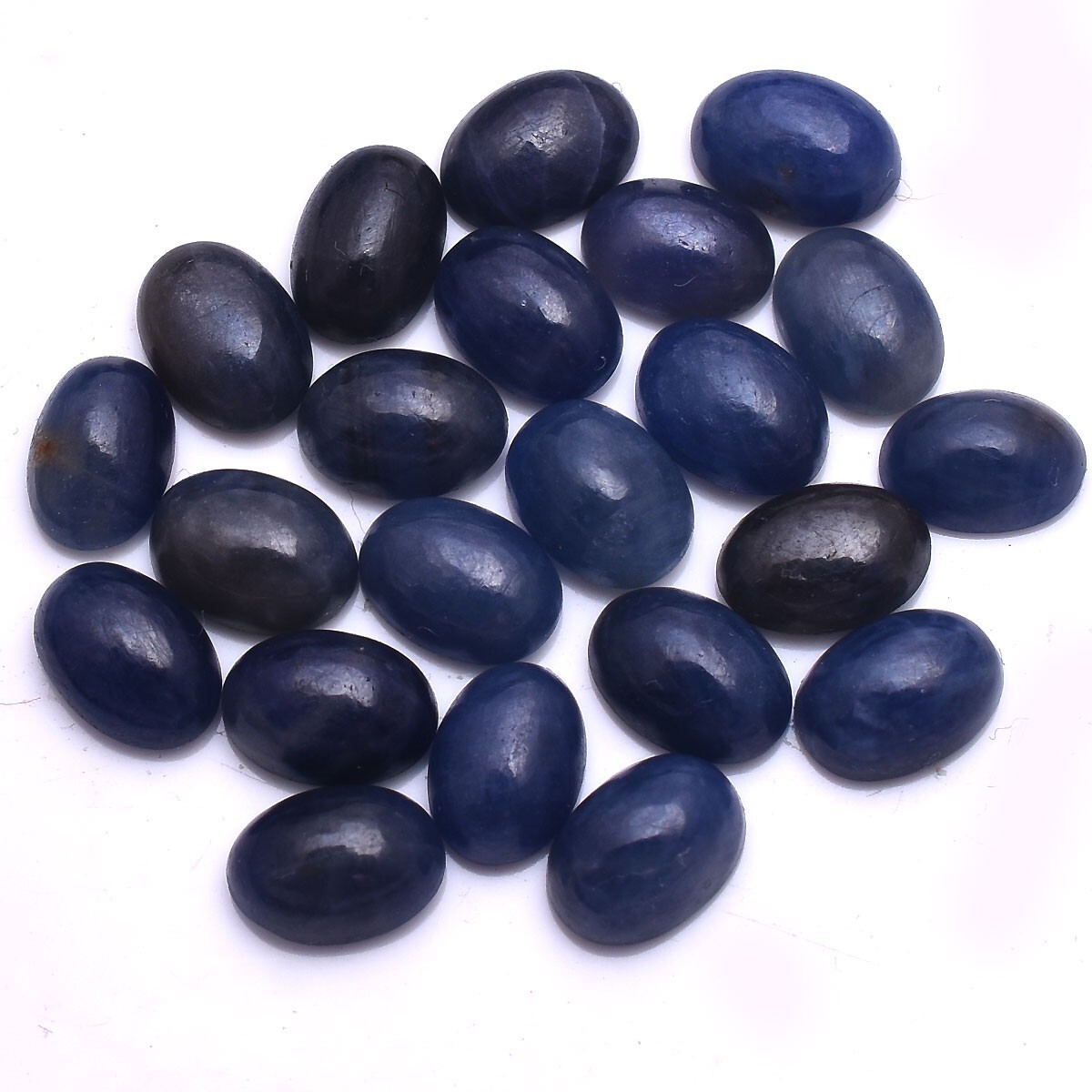 22 Pcs Natural Sapphire Oval Cabochon 7mm*5mm Untreated Gemstones Wholesale Lot