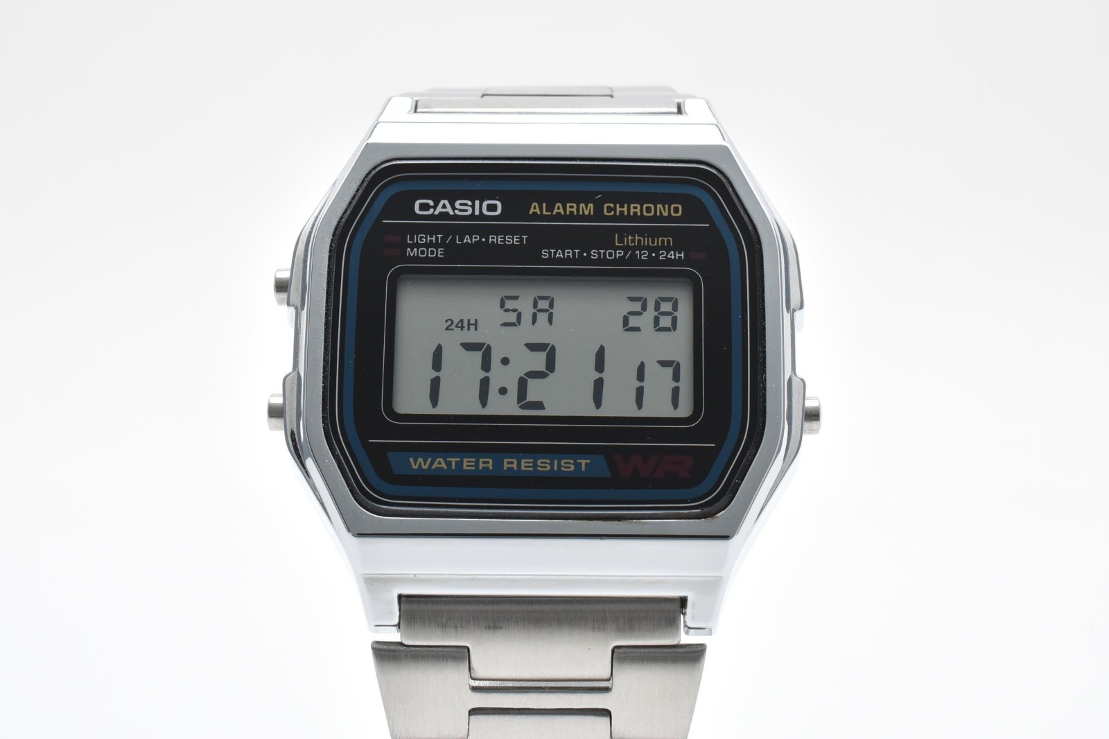 [MINT] CASIO G-SHOCK A158WA-1 Digital Silver Stainless Steel Watch Adjustable