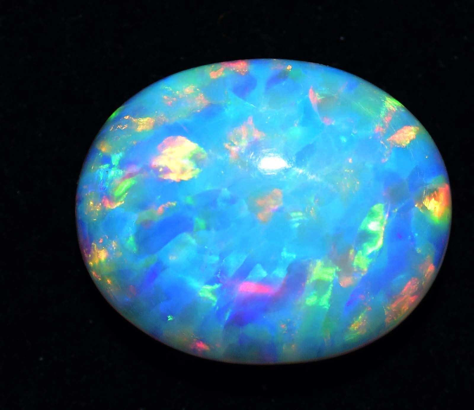 Natural Ethiopian Fire Opal 6.65 CT Certified Play Of Color 15 X 11 MM Gemstone
