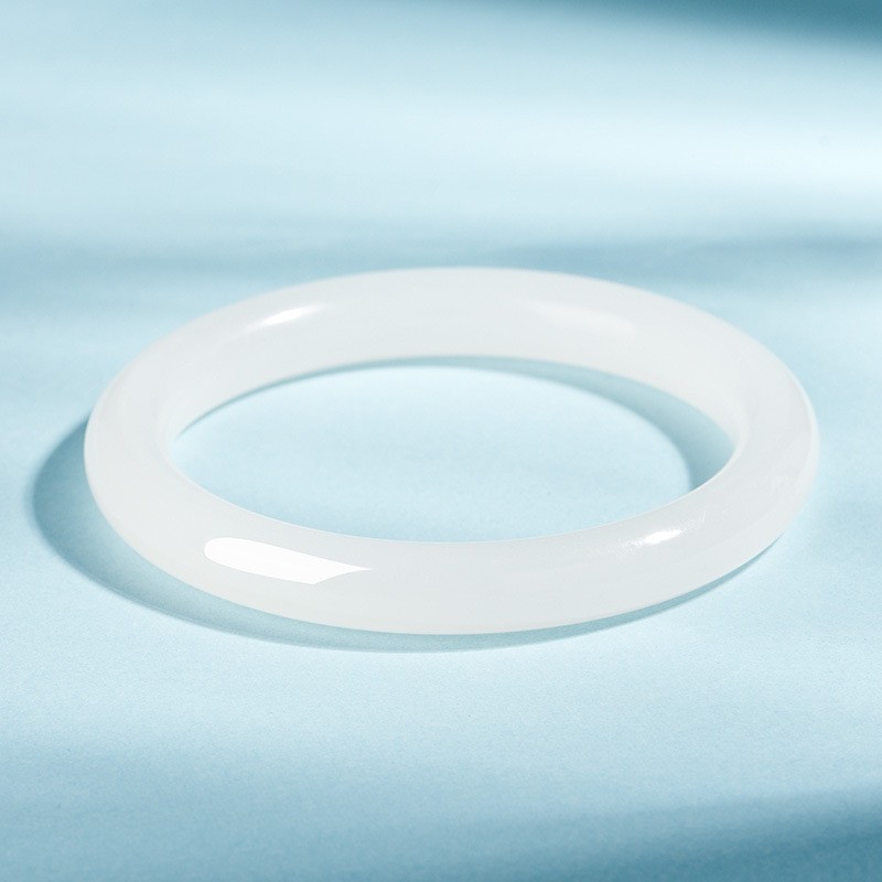 10mm Certified Natural Afghan jade white Bracelet round bar fresh and sweet