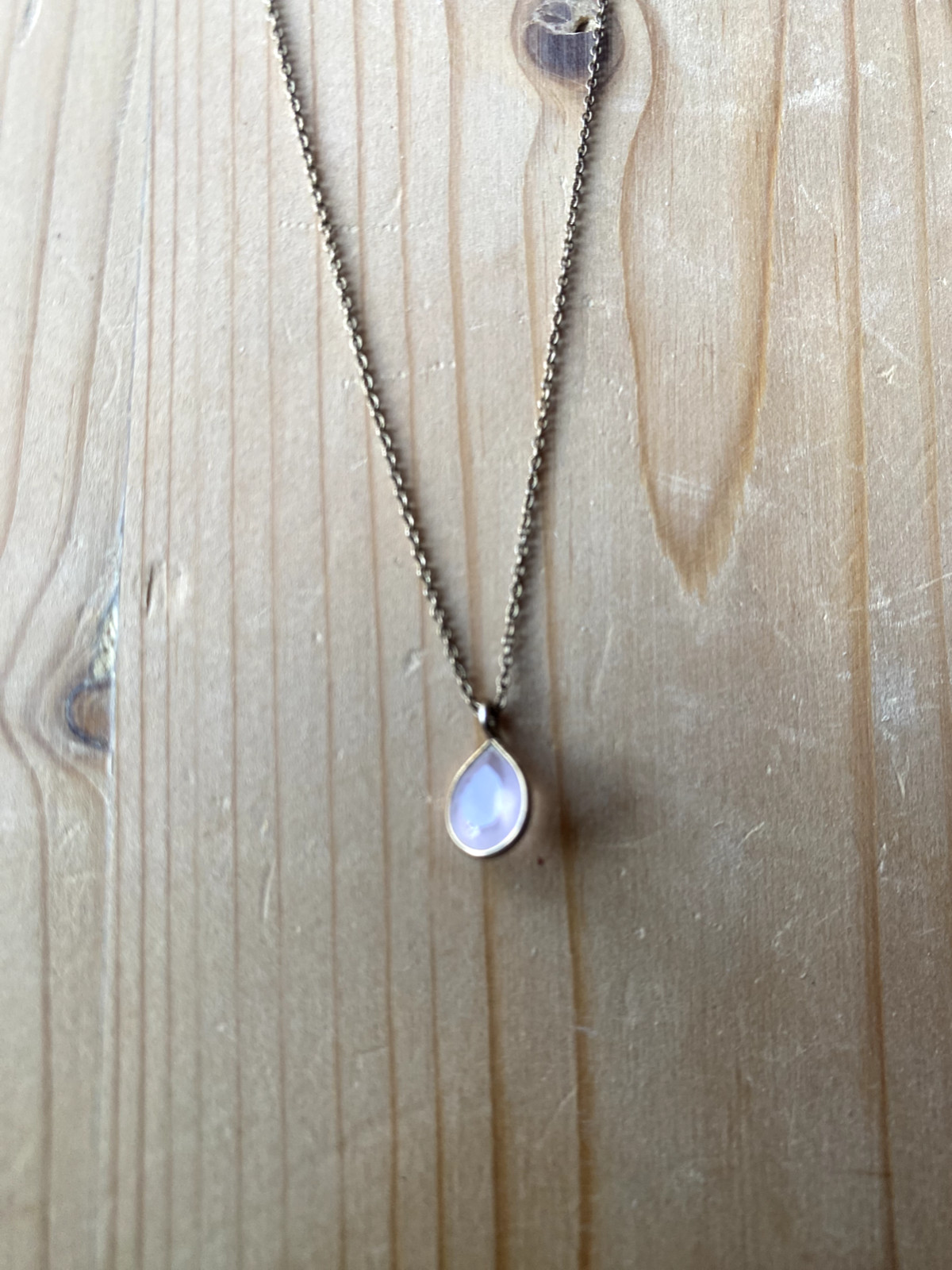 ::925 SILVER CHAIN PACKAGE CHAIN GOLD PLATED WITH 1 x PENDANT ROSE QUARTZ HALLMARKED CLASSY
