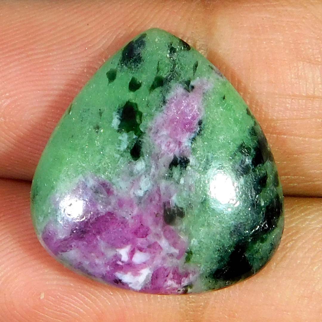 20.50Cts. Natural Rare Ruby in Zoisite Pear Cabochon Reiki Healing Gemstone