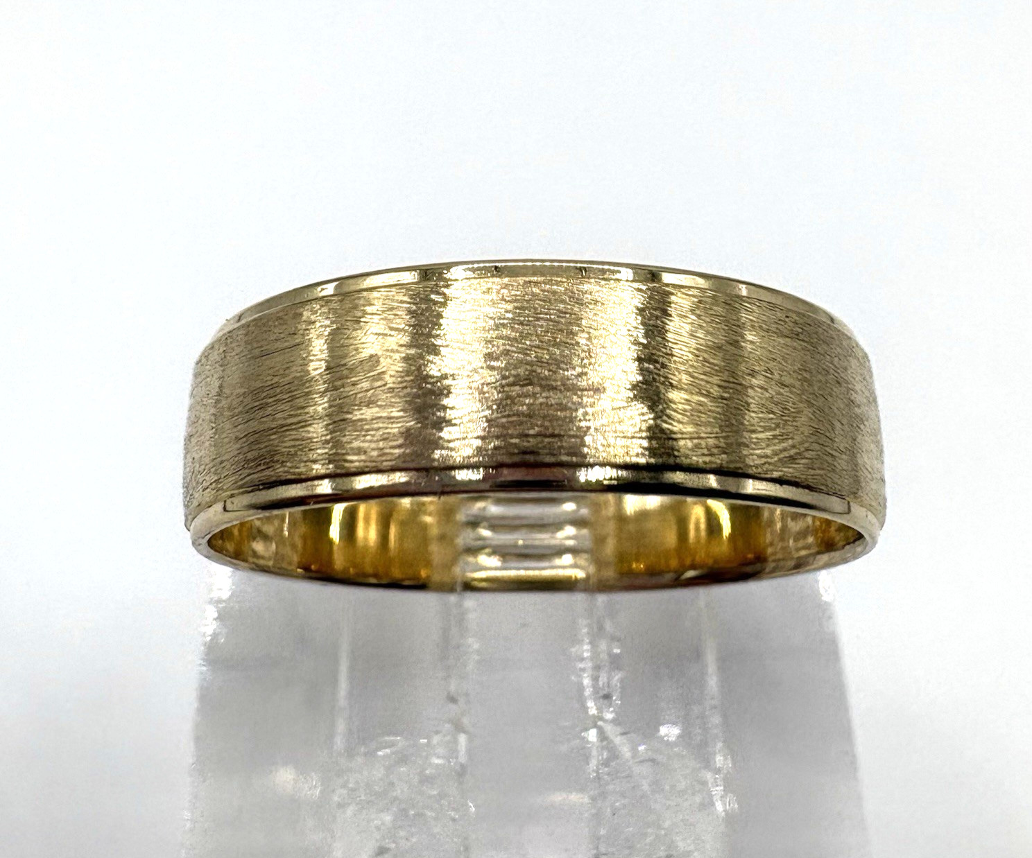 estate 14k yellow gold 6mm wedding band 4.2g sz9.5 $1399 #818 (24-hour shipping